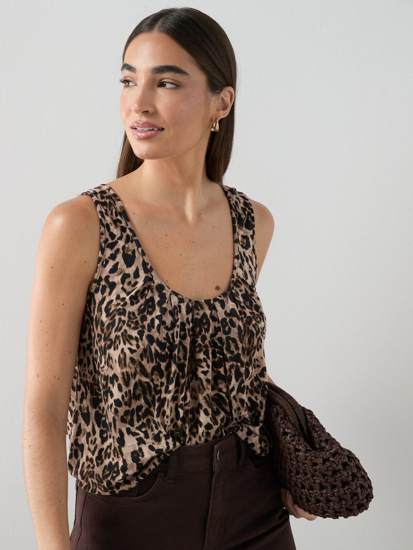 Image 1 of 6 of The Very Collection Printed Stretch Bubble Hem Vest