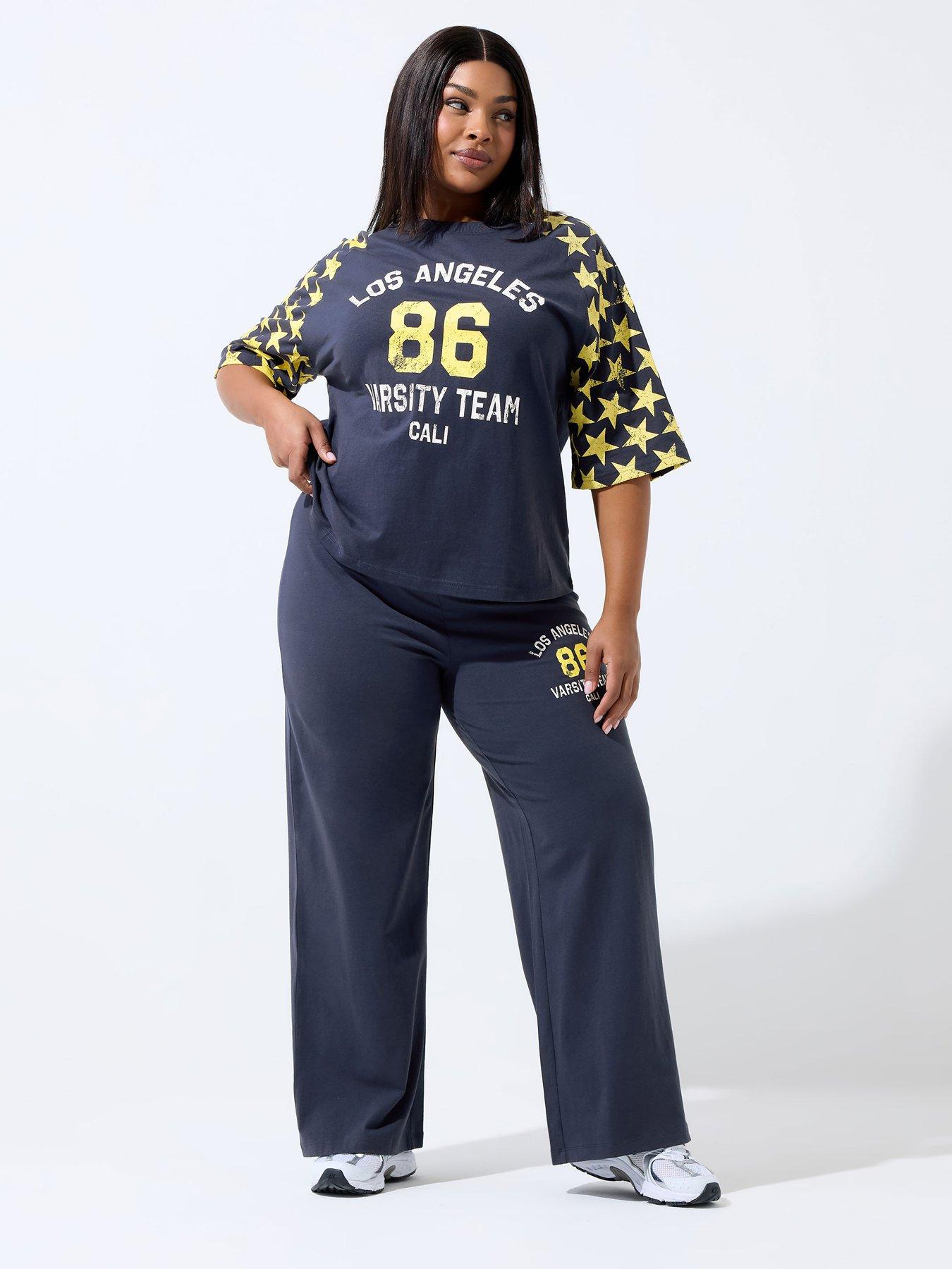  image of yours-curve-86-print-straight-leg-legging