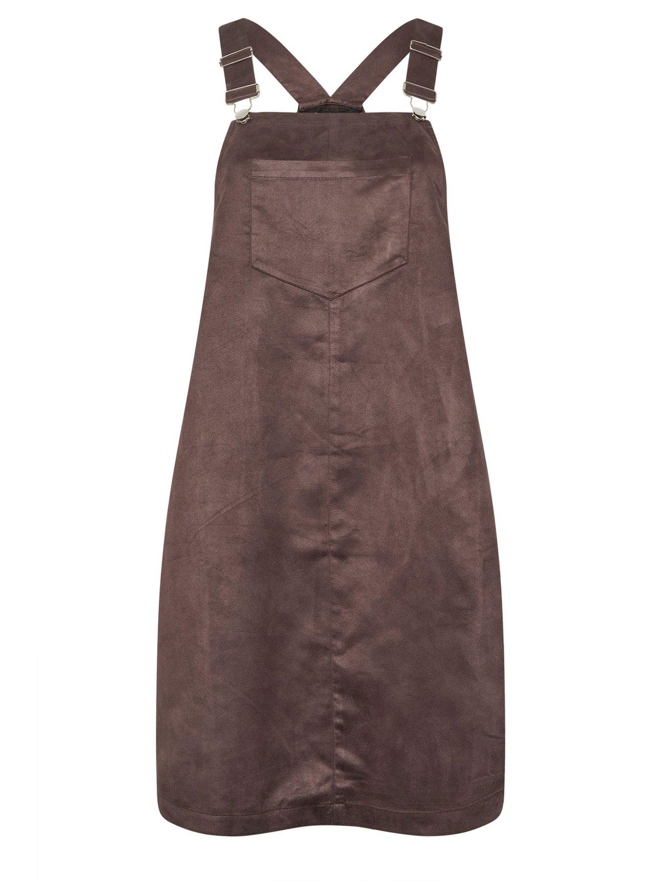 Image 5 of 5 of Yours Curve Suede Pinafore