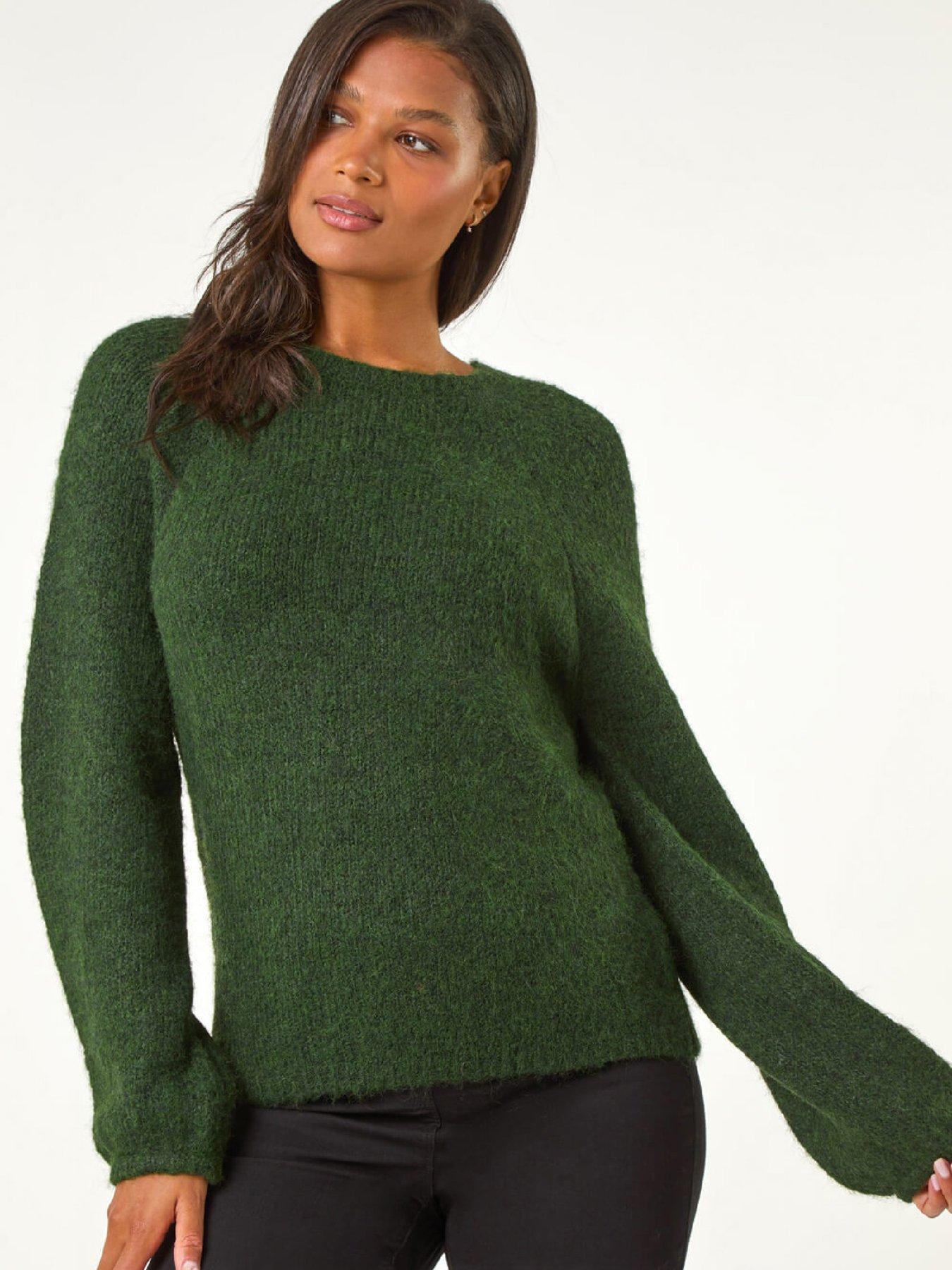 Image 1 of 5 of Roman Soft Knit Blouson Jumper - Khaki