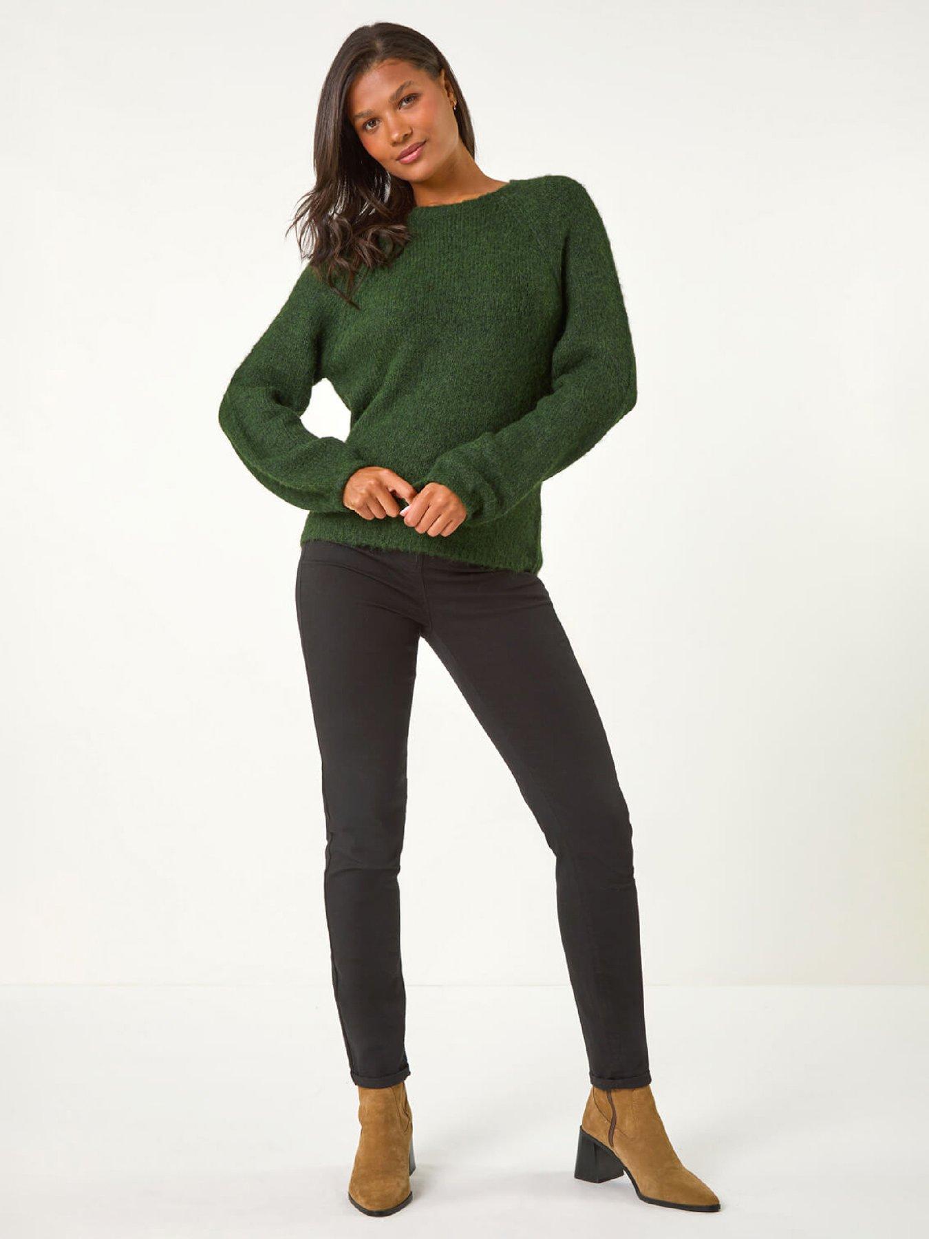 Image 3 of 5 of Roman Soft Knit Blouson Jumper - Khaki