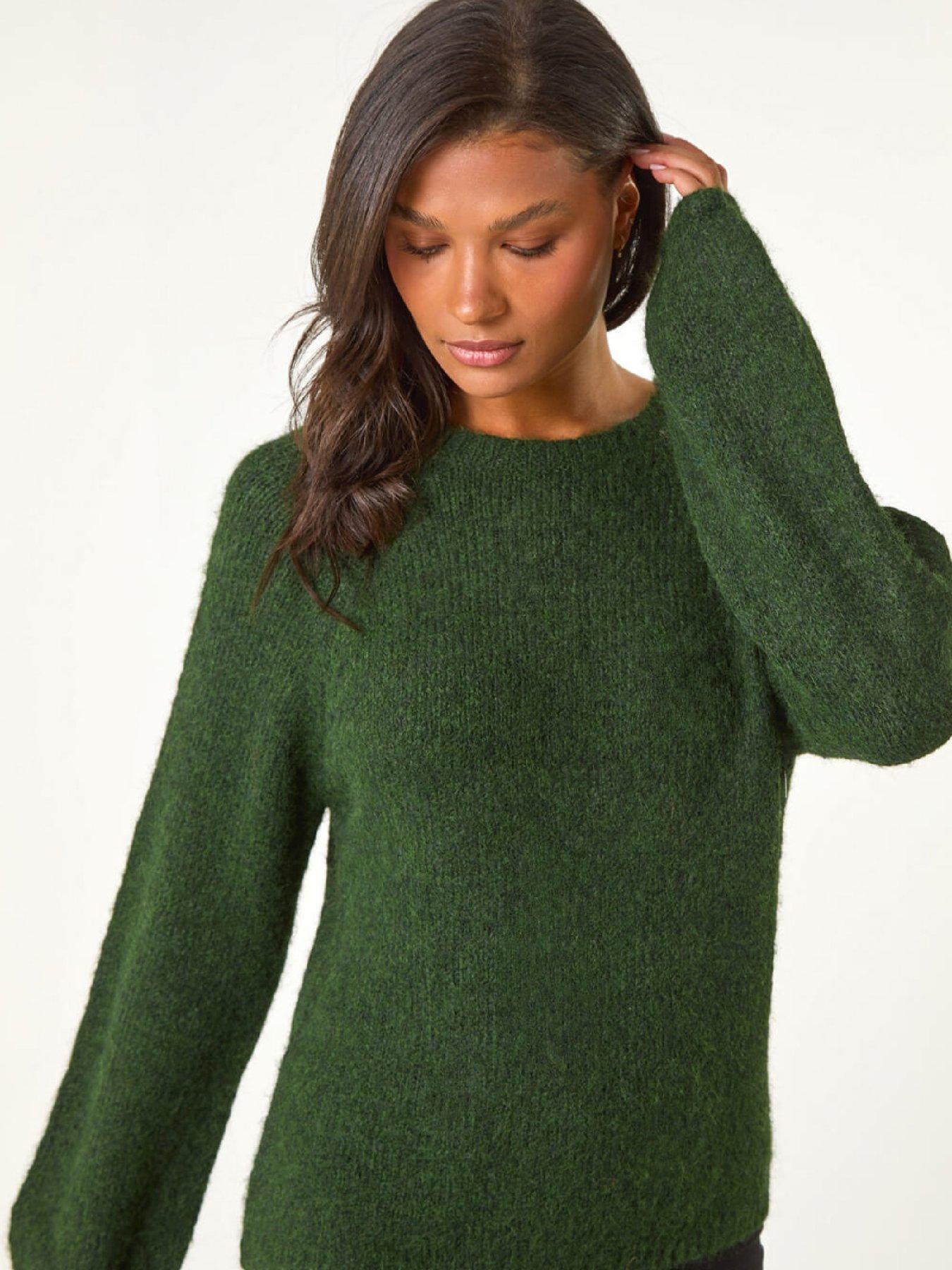 Image 4 of 5 of Roman Soft Knit Blouson Jumper - Khaki