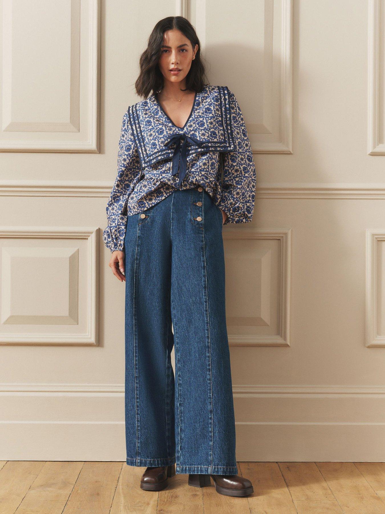 Laura Ashley Button Up Front Jeans