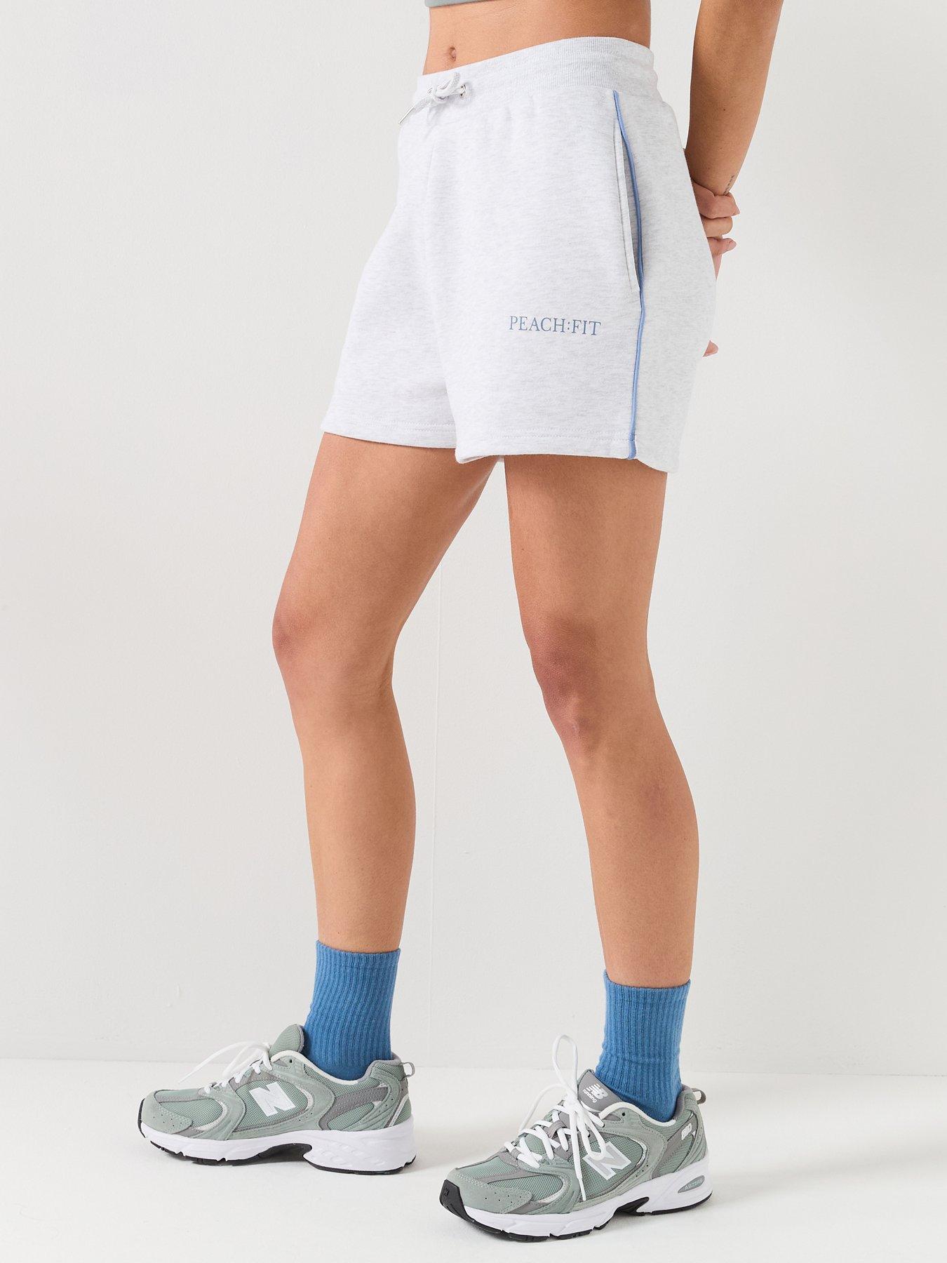Image 1 of 6 of Peach Fit Womens Cotton Poly Shorts - Grey