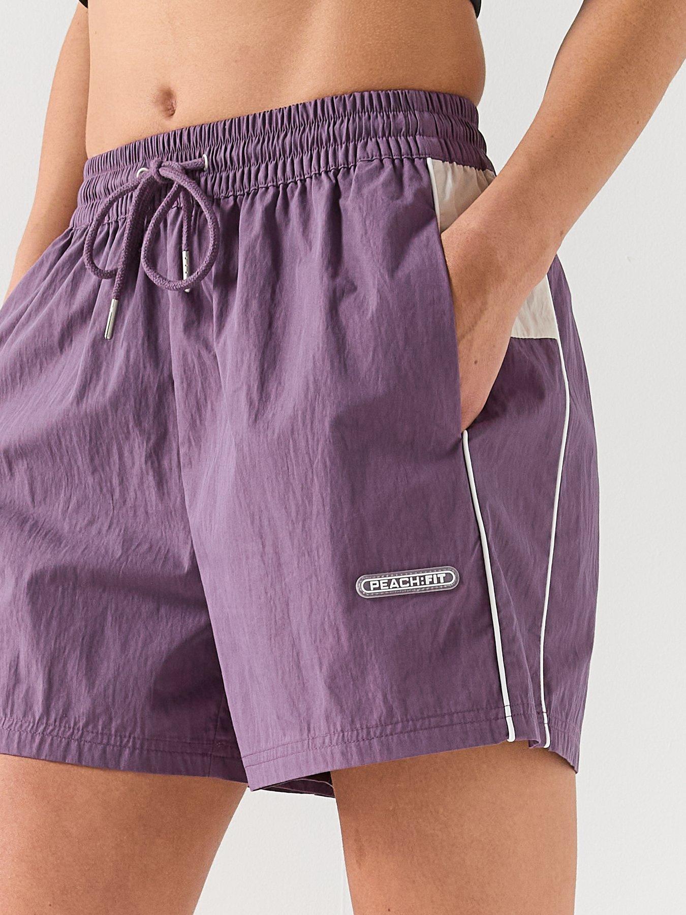 Image 4 of 6 of Peach Fit Womens Poly Nylon Shorts - Grey
