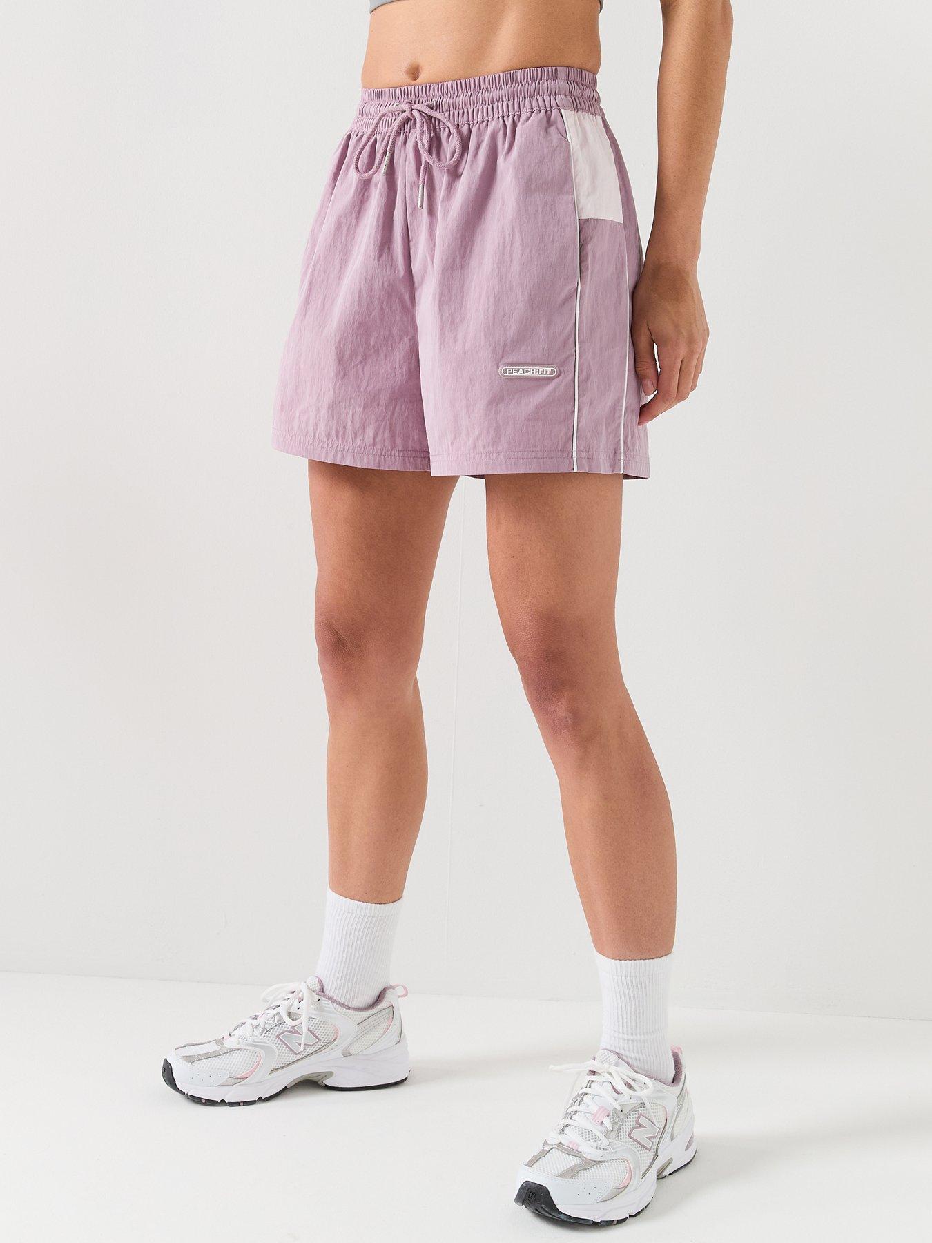 Peach Fit Womens Poly Nylon Shorts - Pink