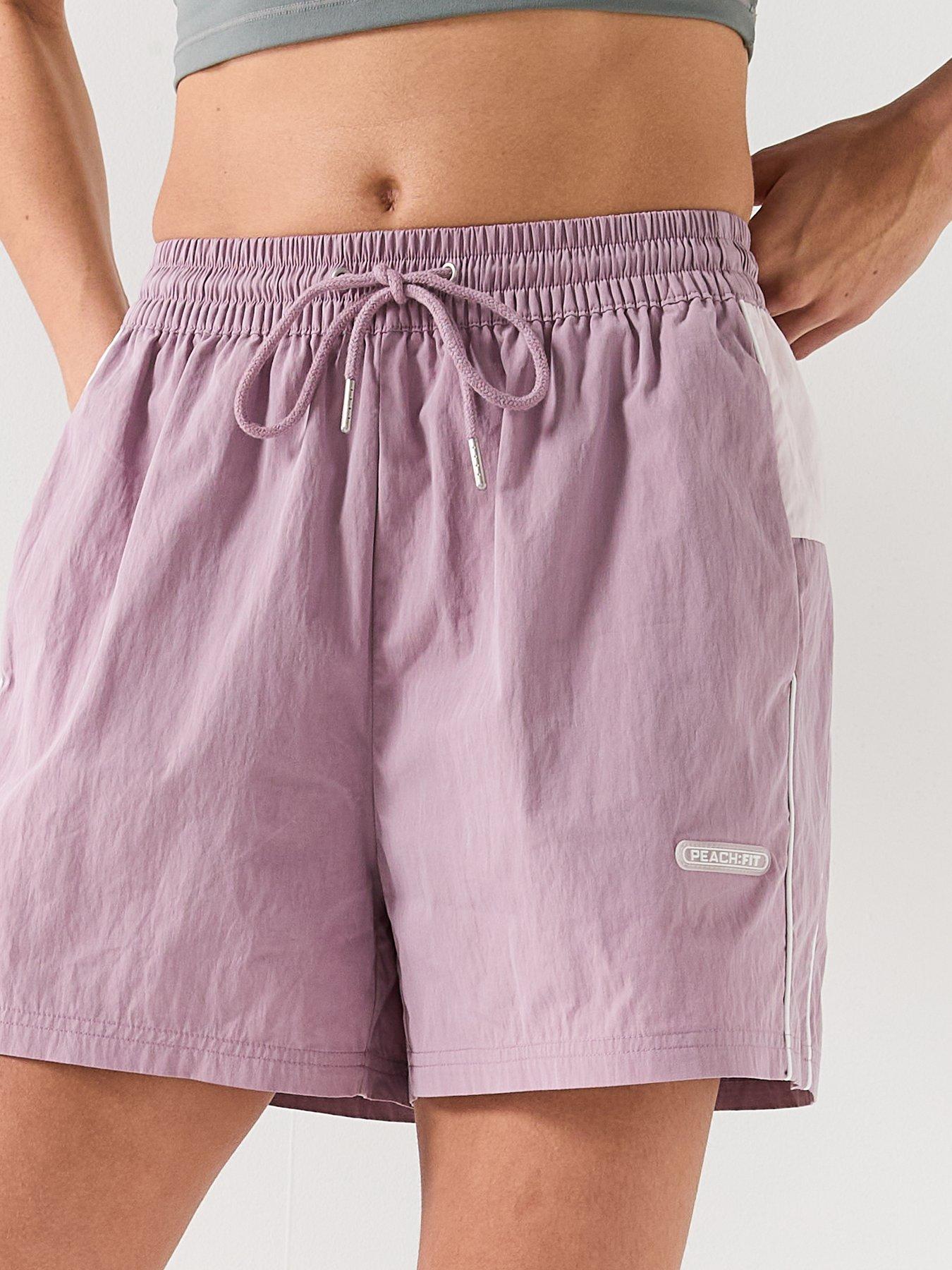 Image 4 of 6 of Peach Fit Womens Poly Nylon Shorts - Pink