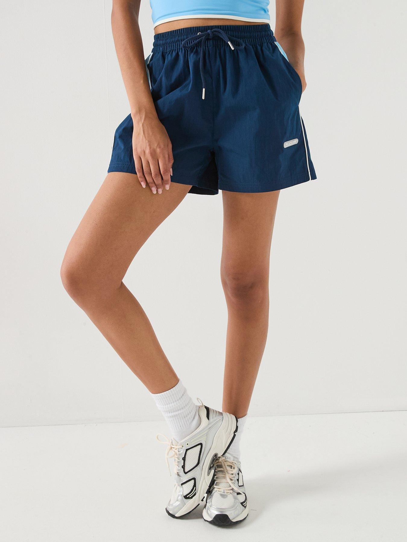 Peach Fit Womens Poly Nylon Shorts - Navy