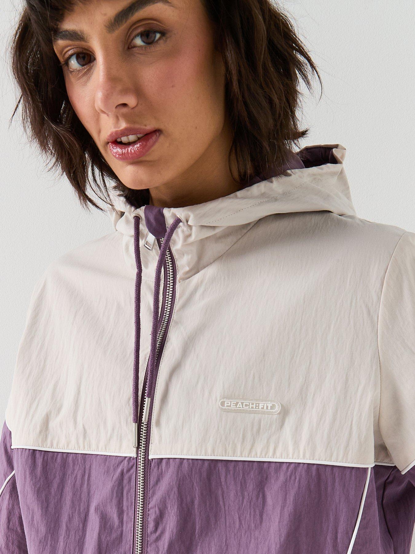  image of peach-fit-womens-poly-nylon-tracktop-grey