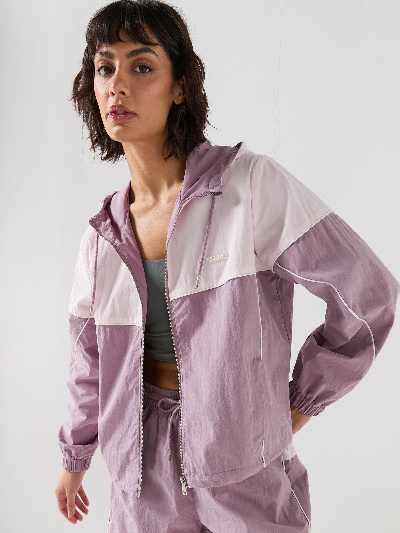 Peach Fit Womens Poly Nylon Tracktop - Pink