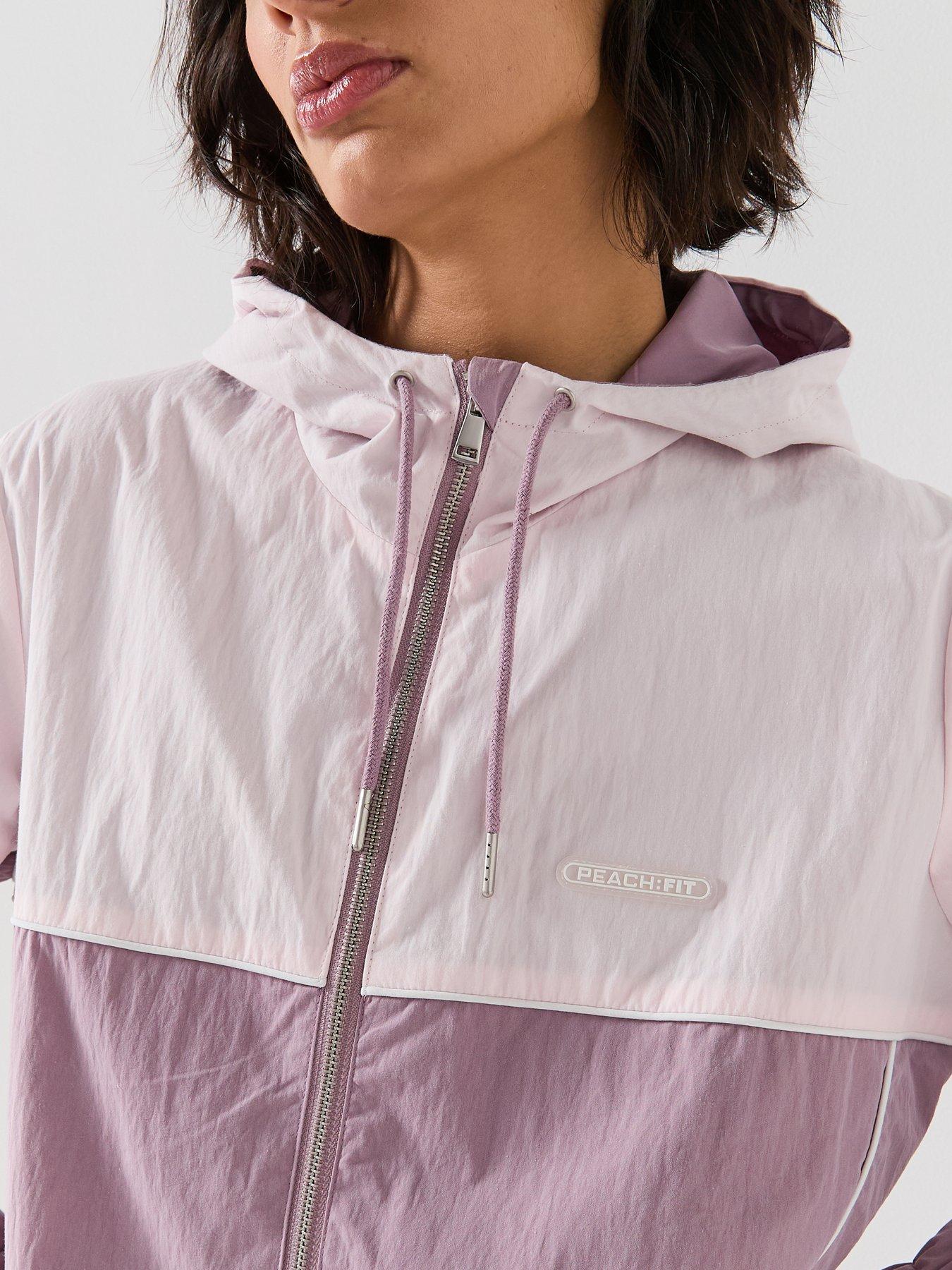 Image 4 of 6 of Peach Fit Womens Poly Nylon Tracktop - Pink