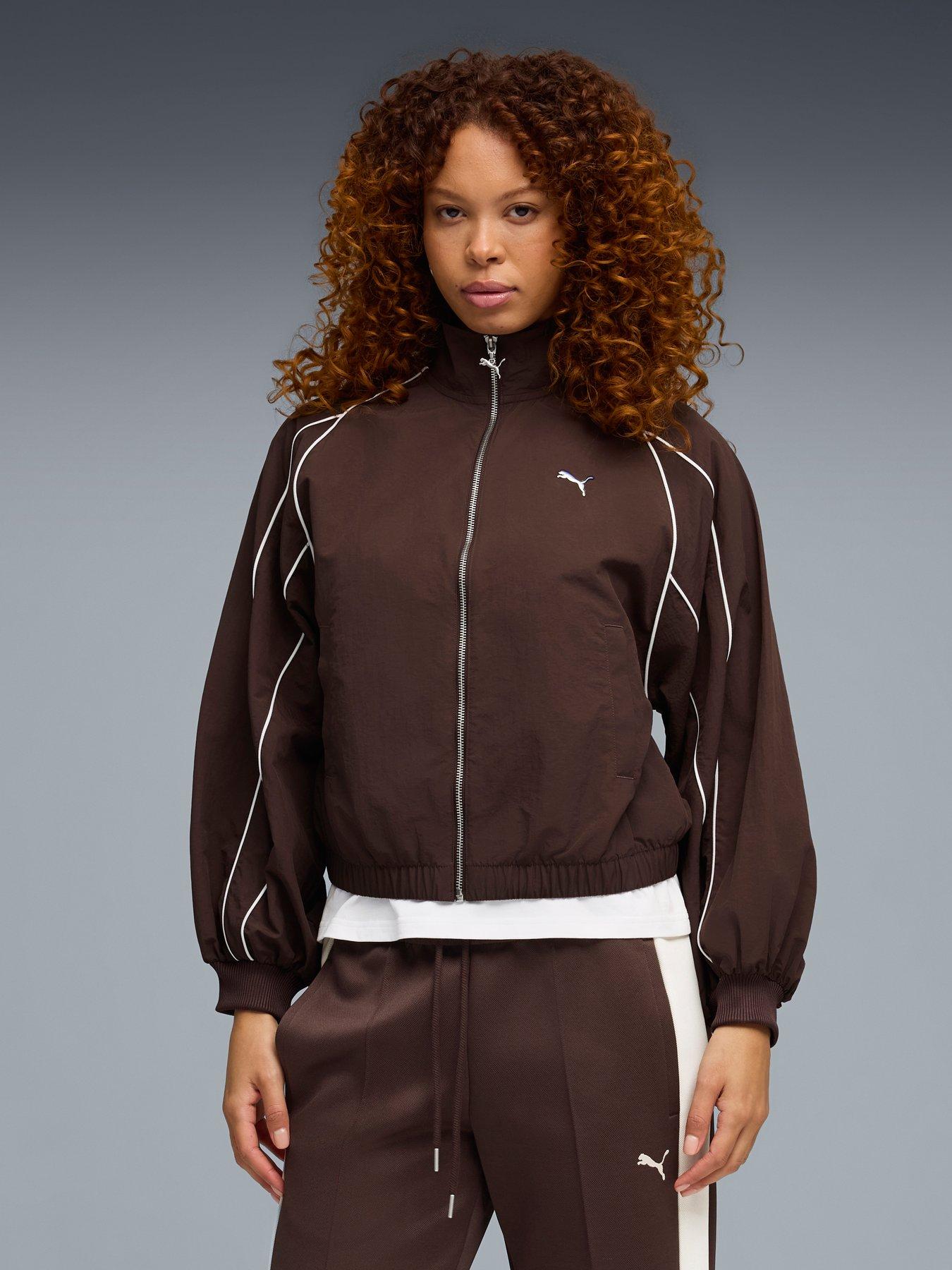 puma-womens-t7-balloon-sleeve-piping-relaxed-woven-track-jacket-brown