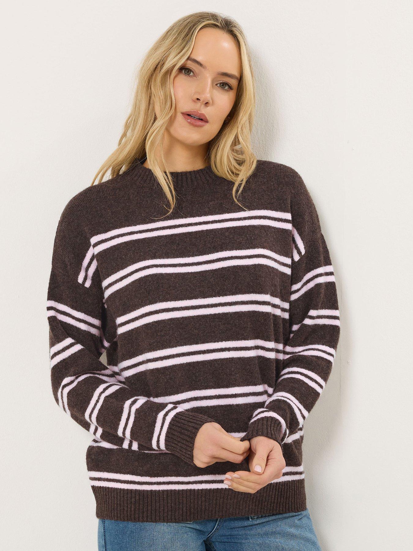 Image 1 of 5 of Long Tall Sally Stripe Jumper - Brown