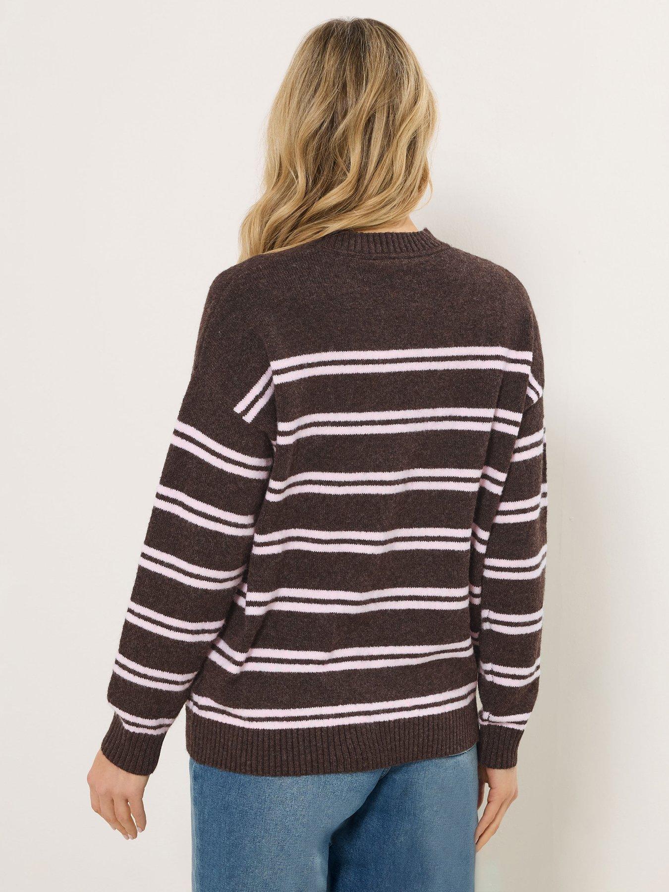 Image 2 of 5 of Long Tall Sally Stripe Jumper - Brown
