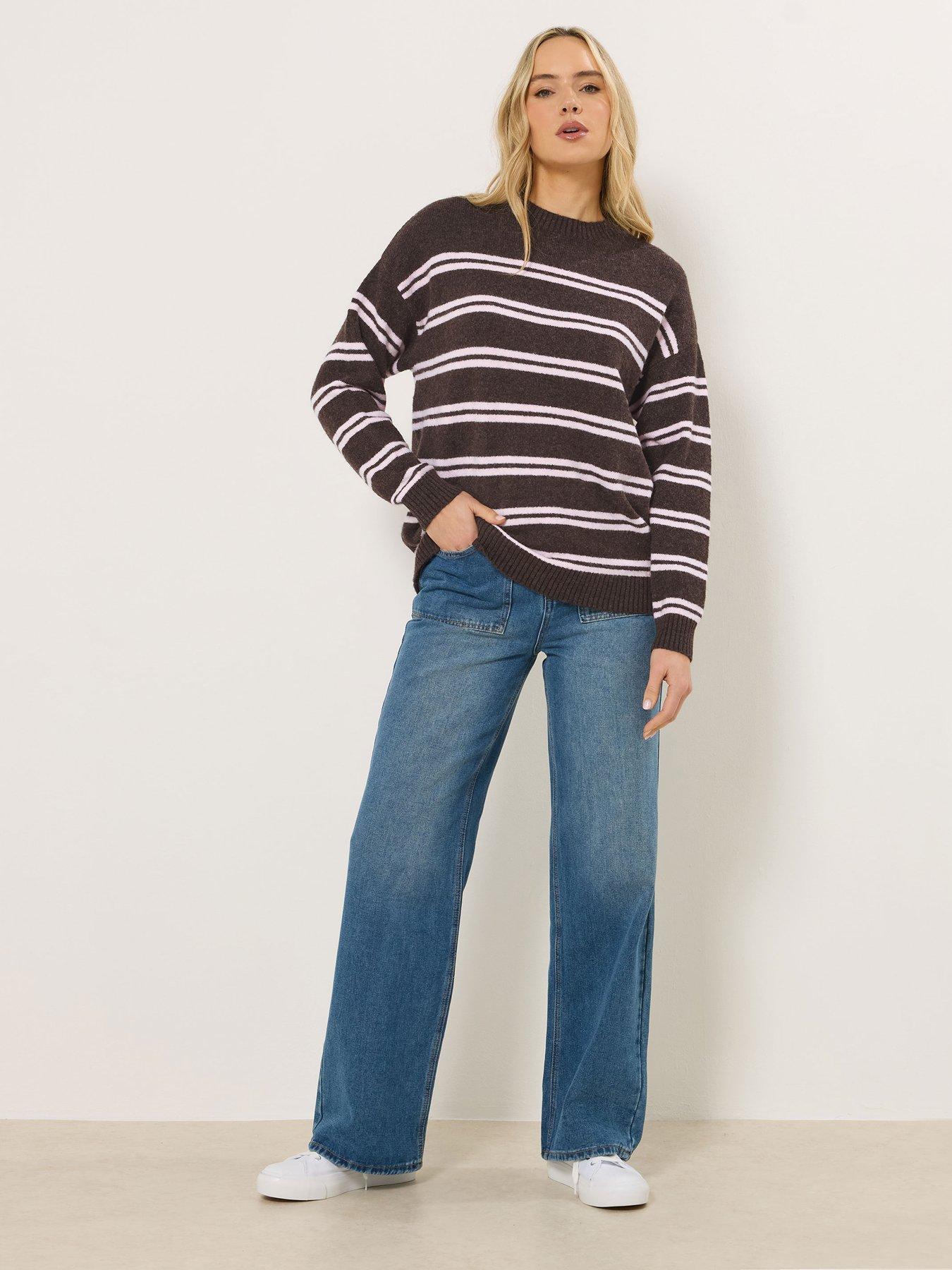 Image 3 of 5 of Long Tall Sally Stripe Jumper - Brown