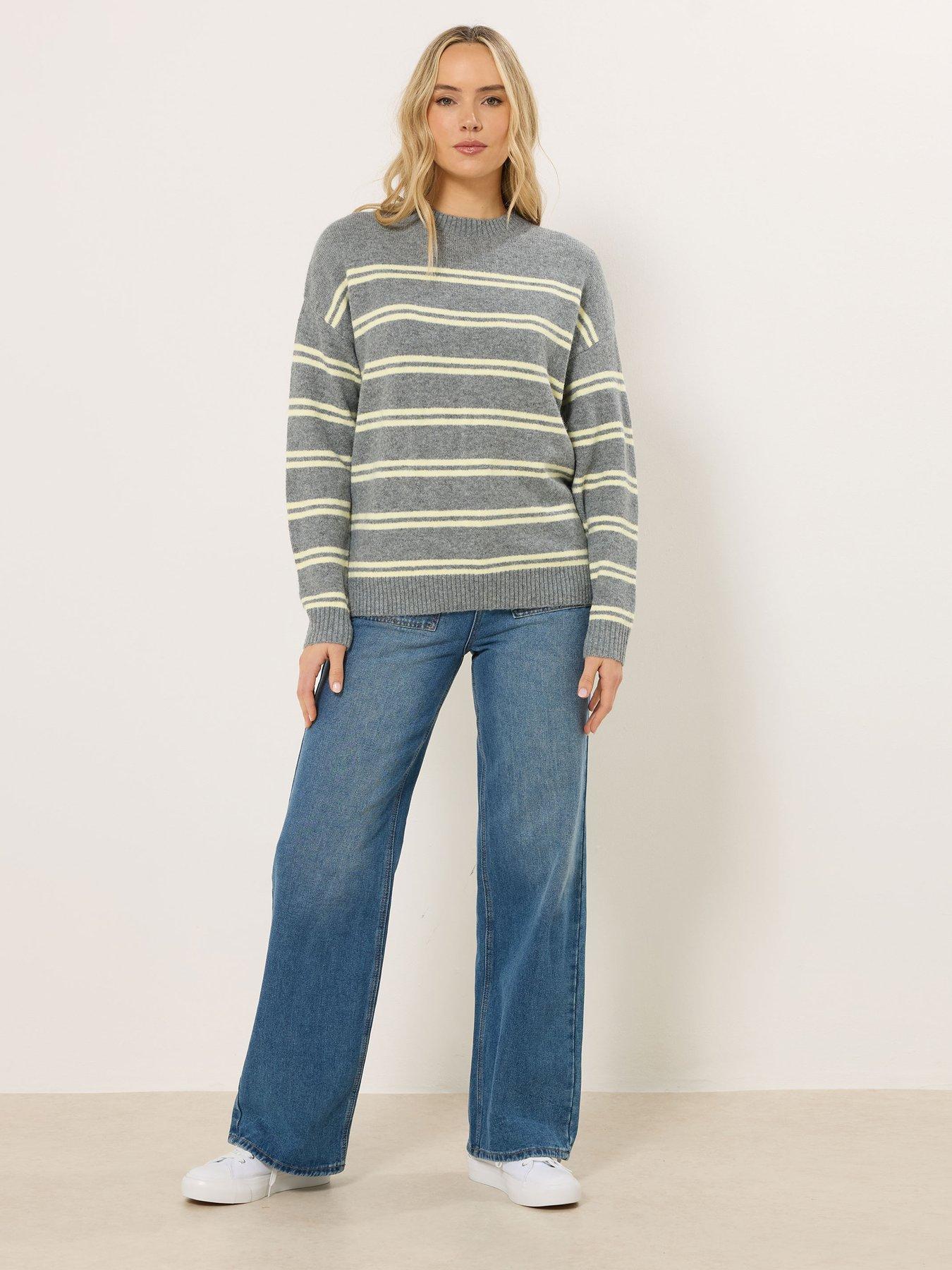 Image 3 of 5 of Long Tall Sally Stripe Jumper - Grey