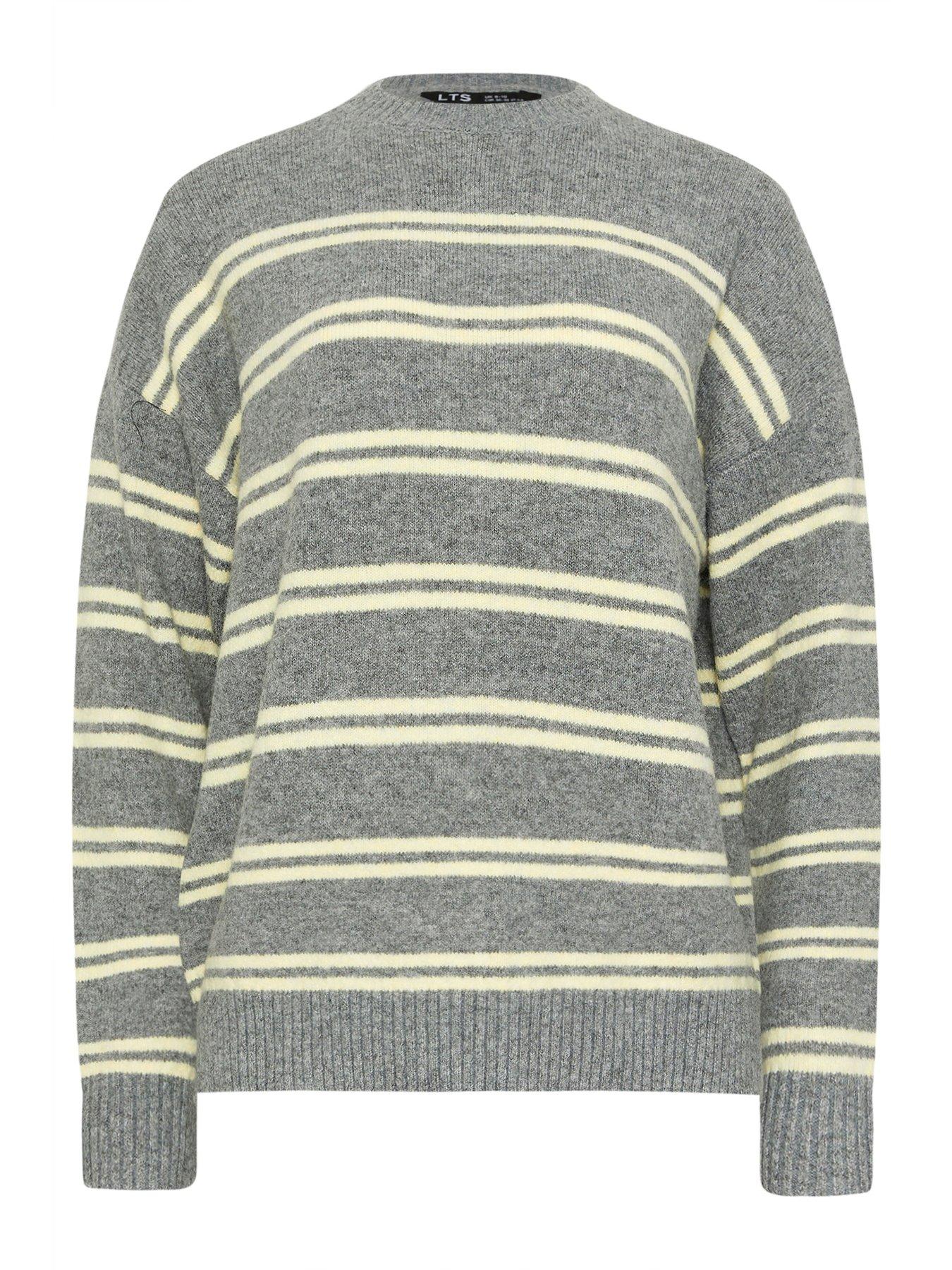 Image 5 of 5 of Long Tall Sally Stripe Jumper - Grey