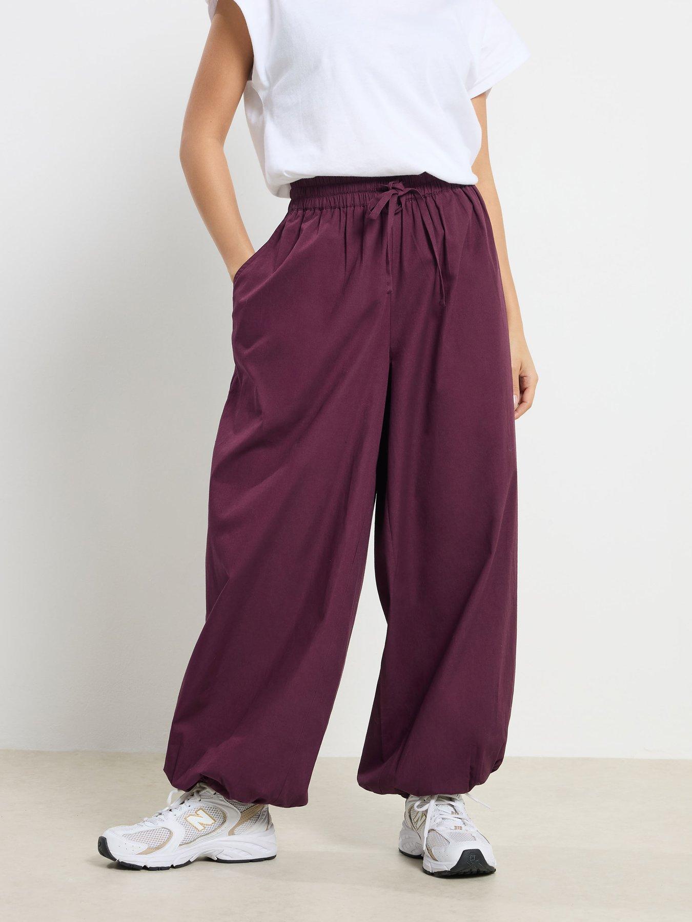 PixieGirl Petite Poplin Cuffed Balloon Trousers