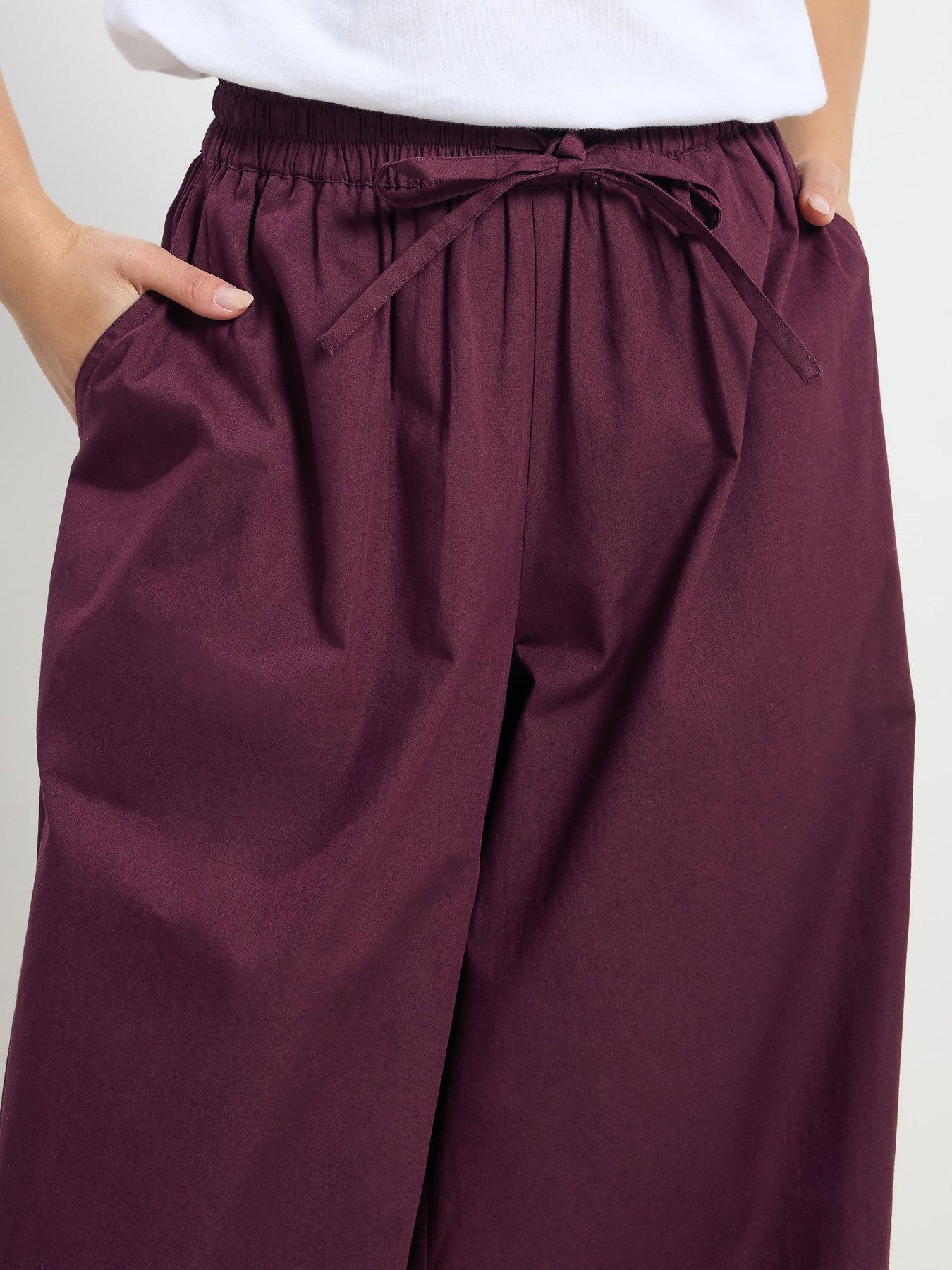 Image 4 of 4 of PixieGirl Petite Poplin Cuffed Balloon Trousers