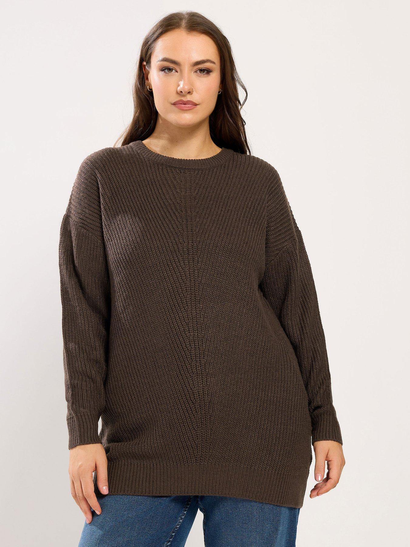  image of yours-curve-essential-jumper-brown