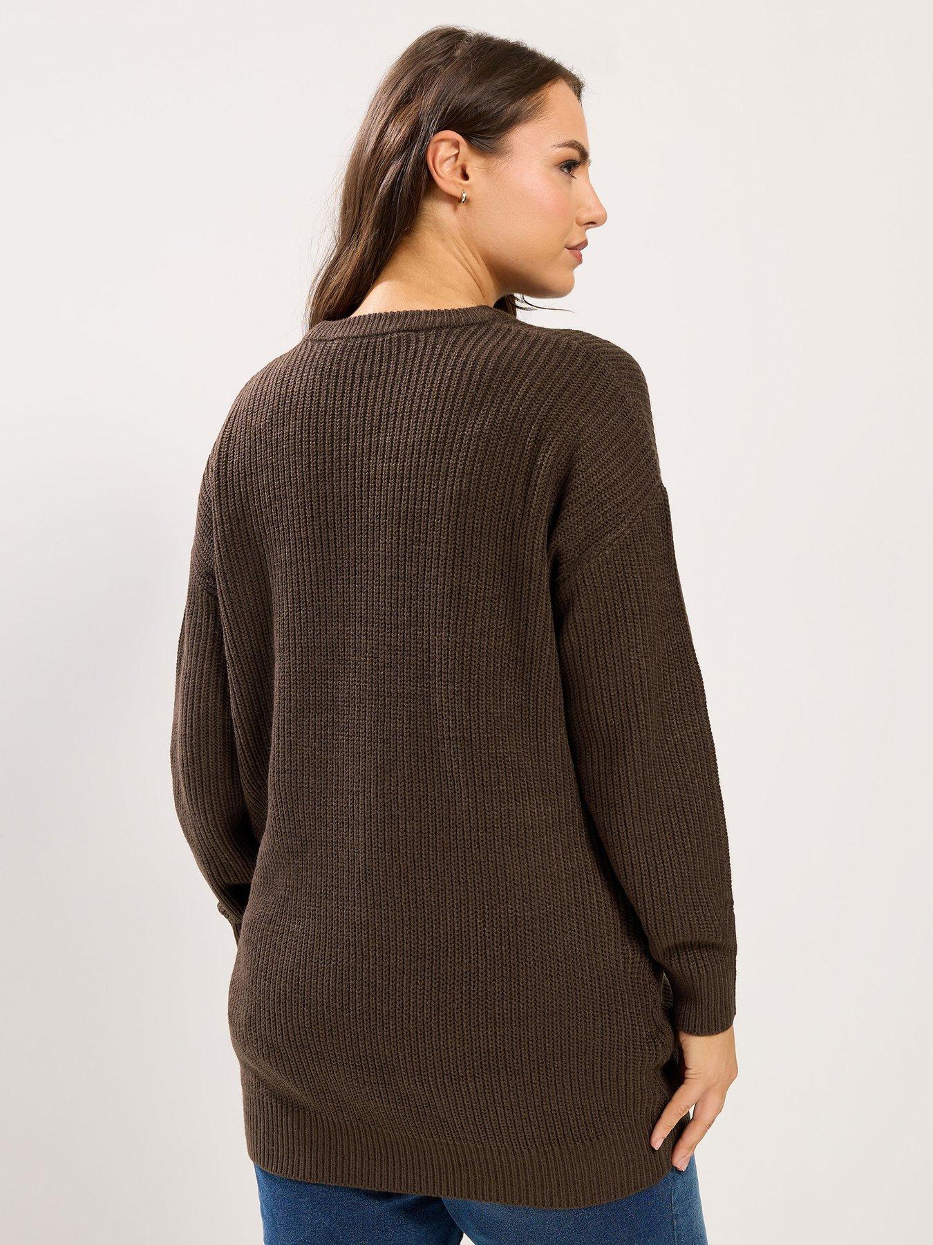  image of yours-curve-essential-jumper-brown