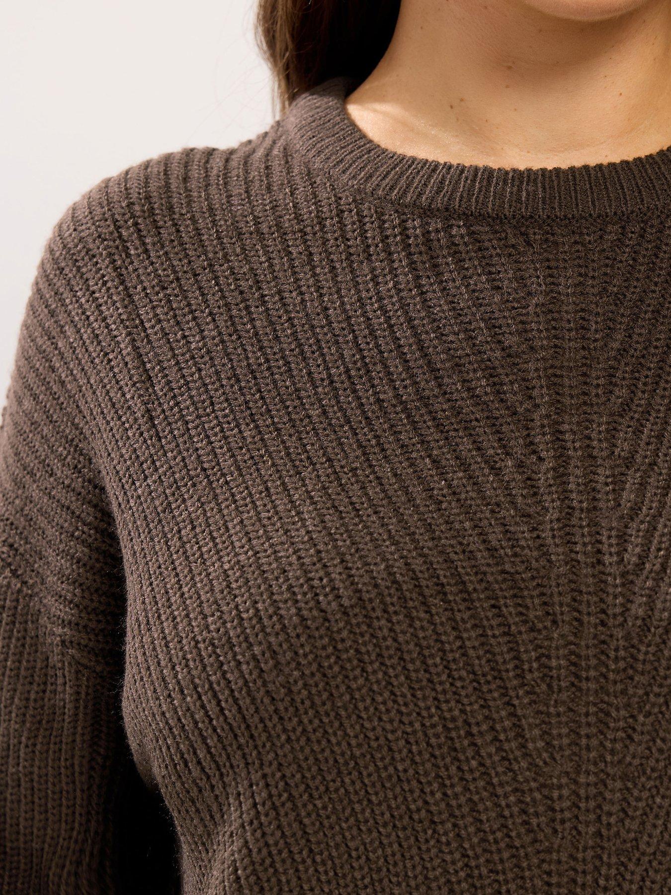  image of yours-curve-essential-jumper-brown
