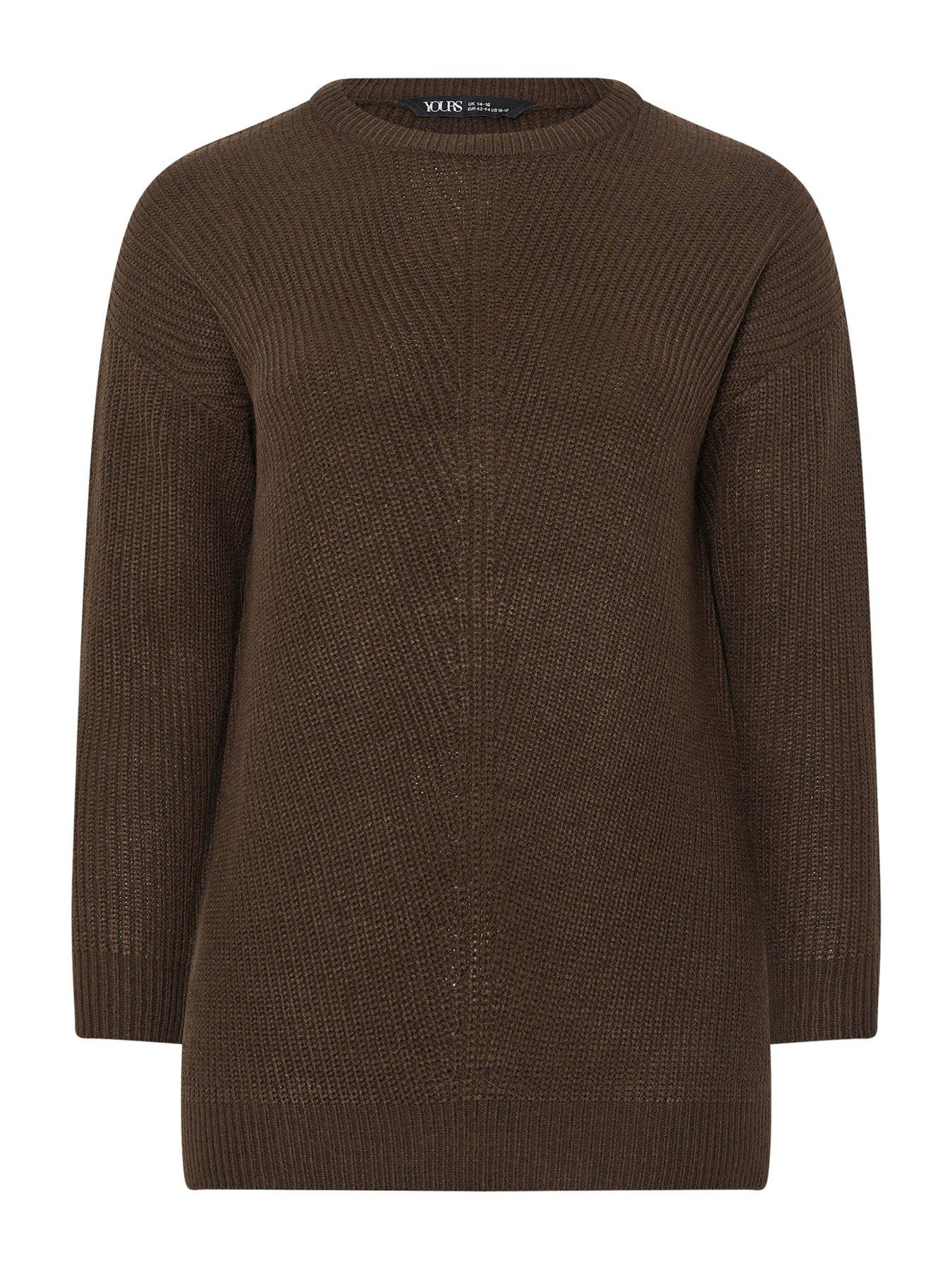  image of yours-curve-essential-jumper-brown