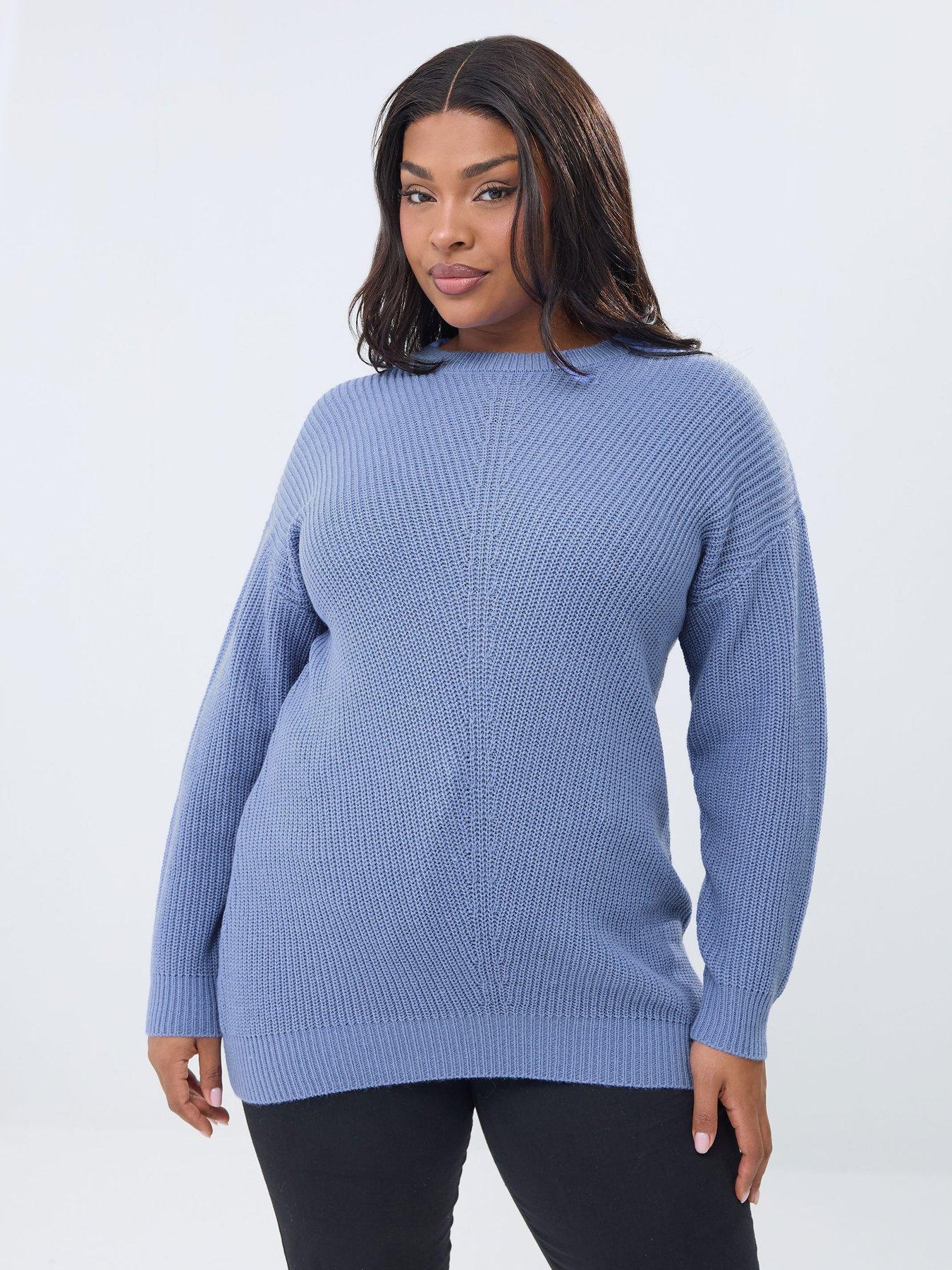 Image 1 of 5 of Yours Curve Essential Jumper - Blue