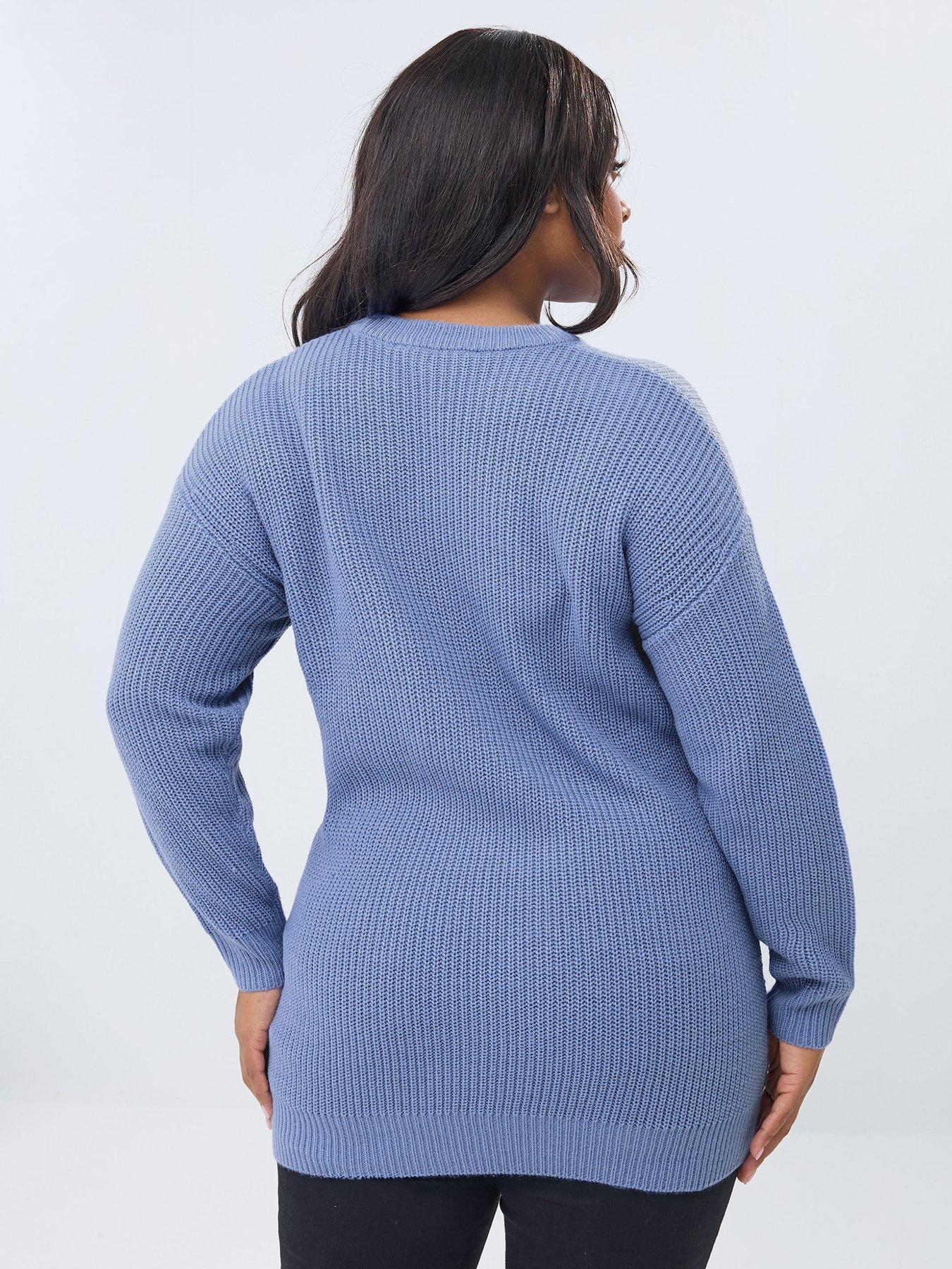 Image 2 of 5 of Yours Curve Essential Jumper - Blue