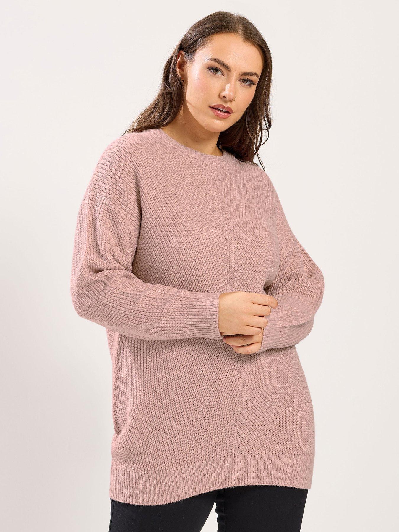 Image 1 of 5 of Yours Curve Essential Jumper - Pink