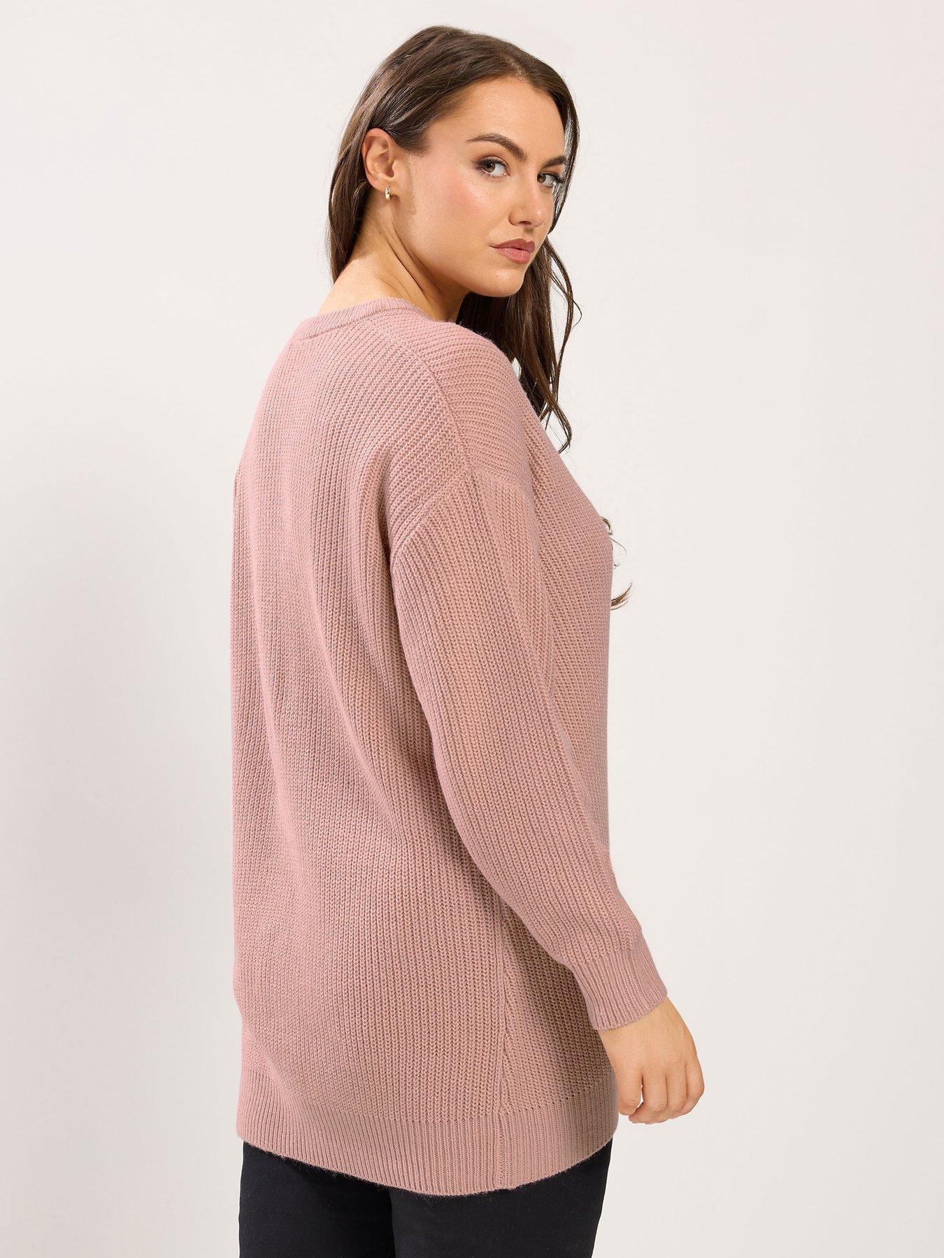 Image 2 of 5 of Yours Curve Essential Jumper - Pink