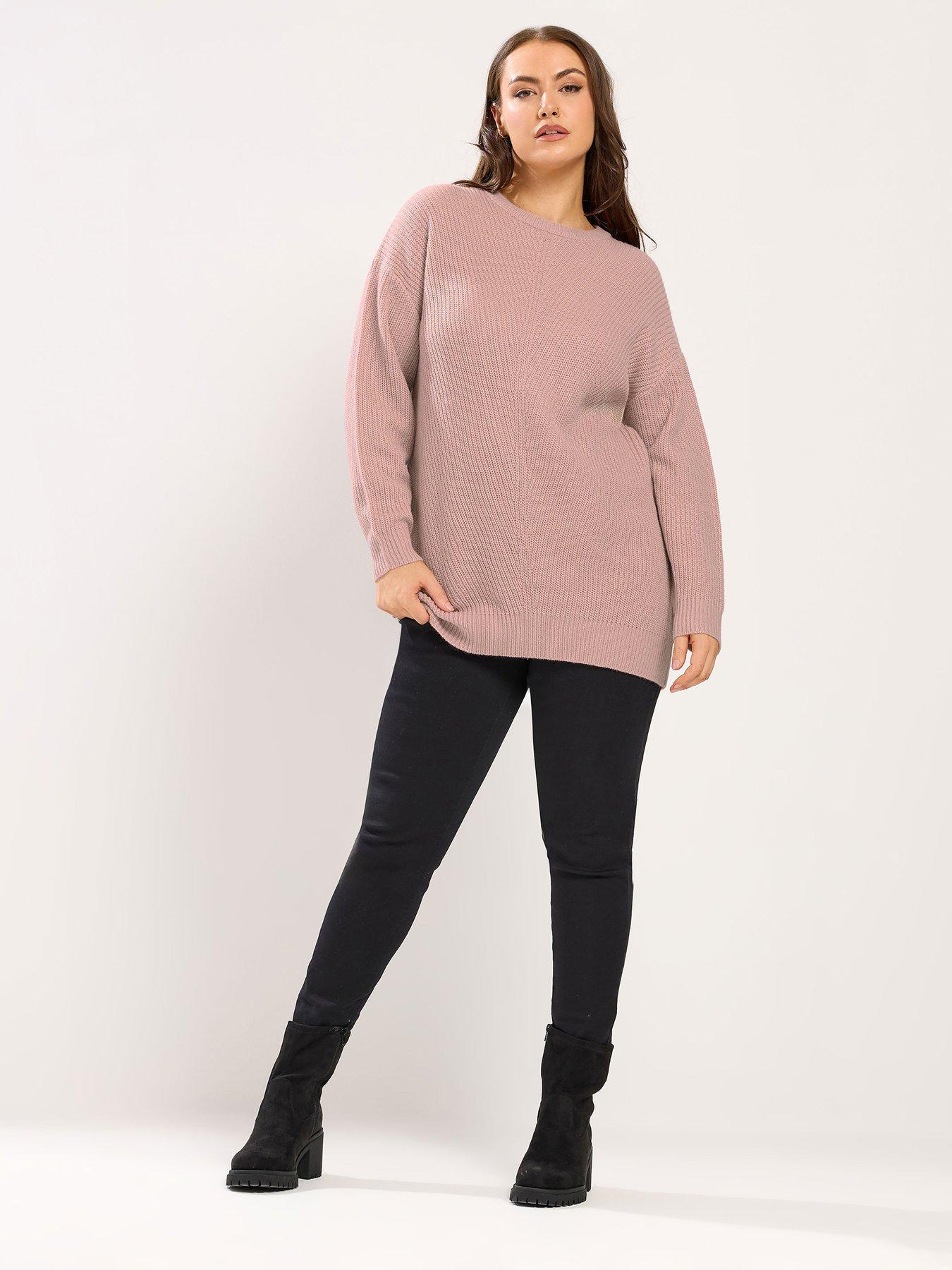 Image 3 of 5 of Yours Curve Essential Jumper - Pink