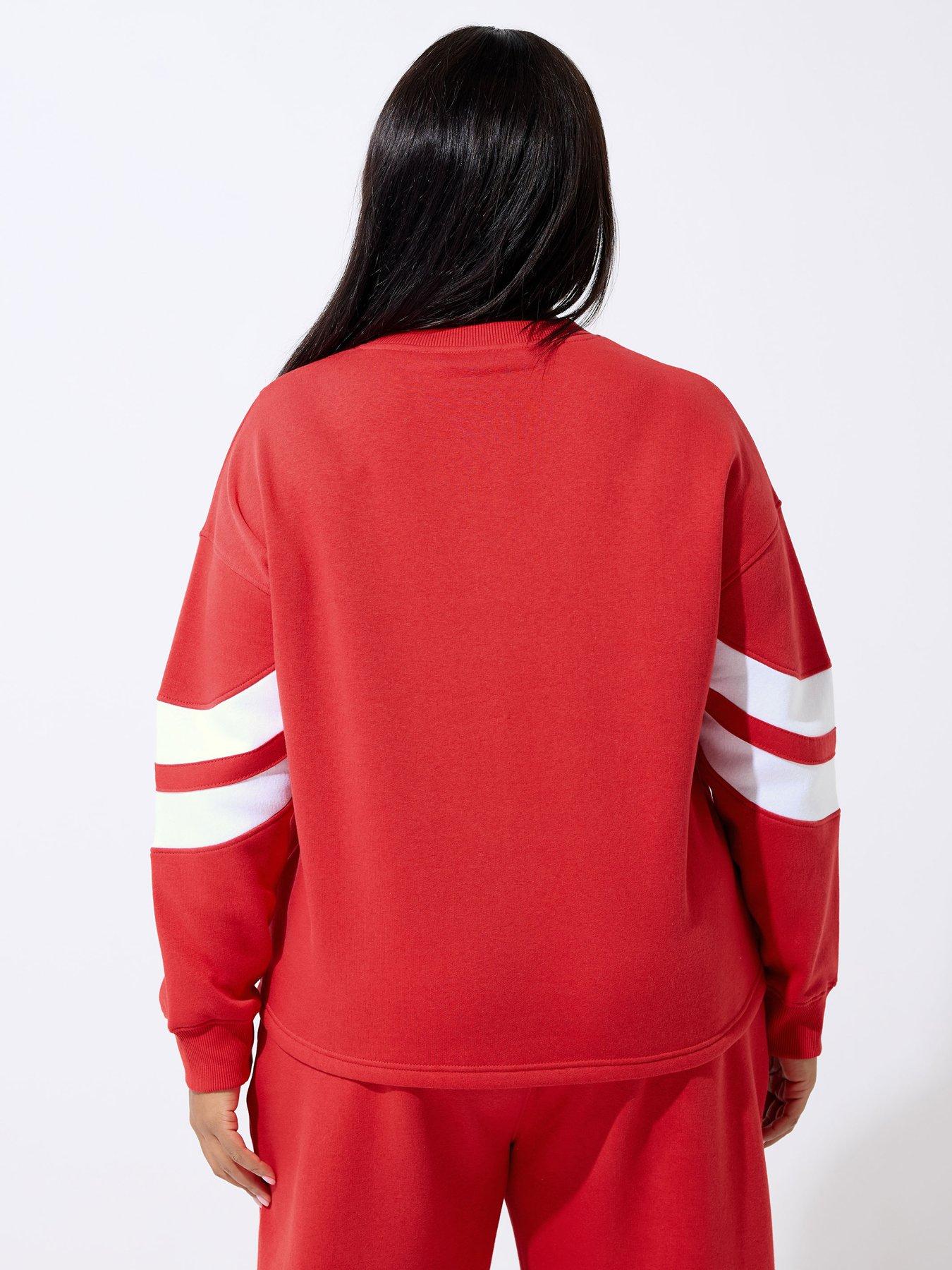 Image 2 of 5 of Yours Curve Ny Stripe Sweatshirt