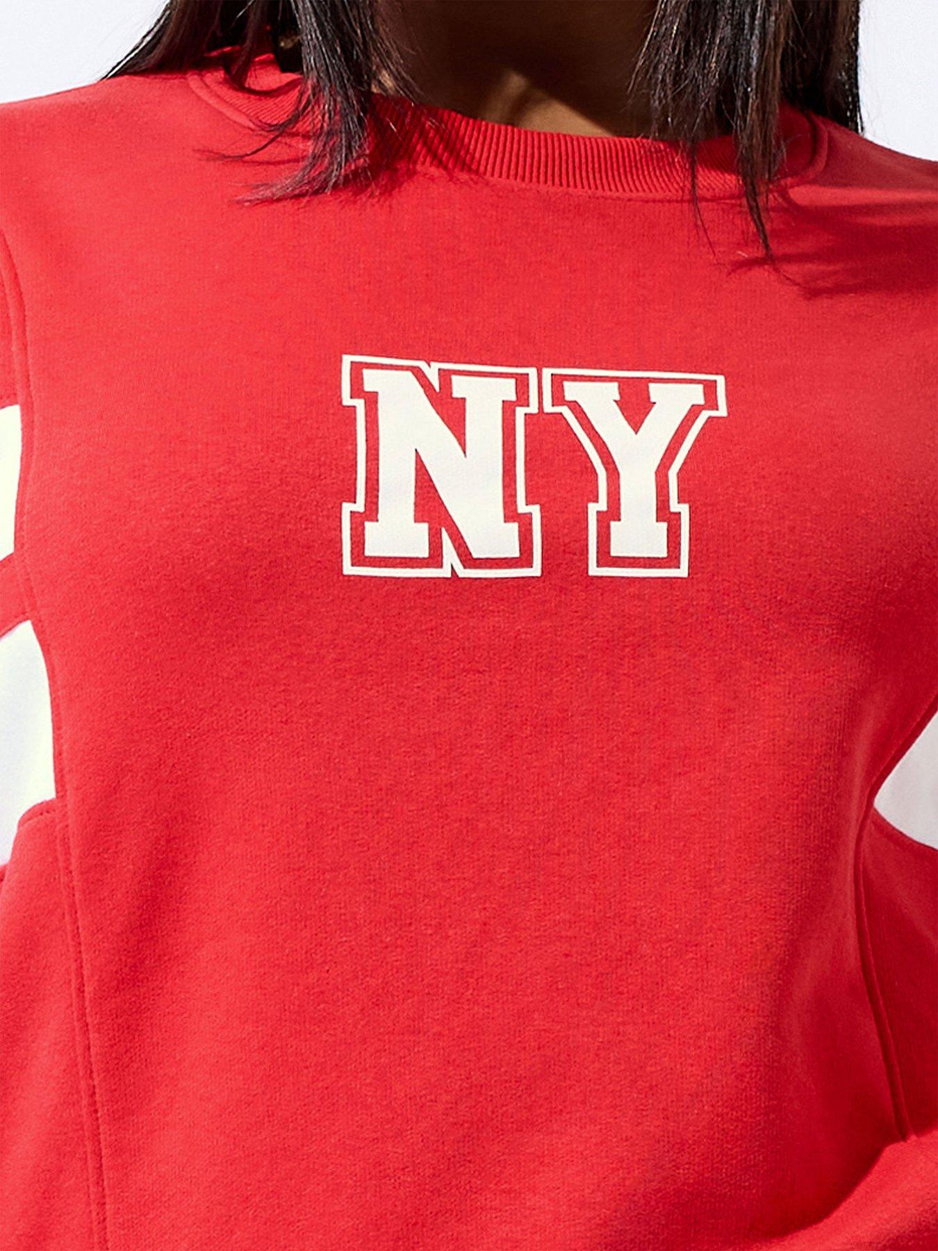 Image 4 of 5 of Yours Curve Ny Stripe Sweatshirt