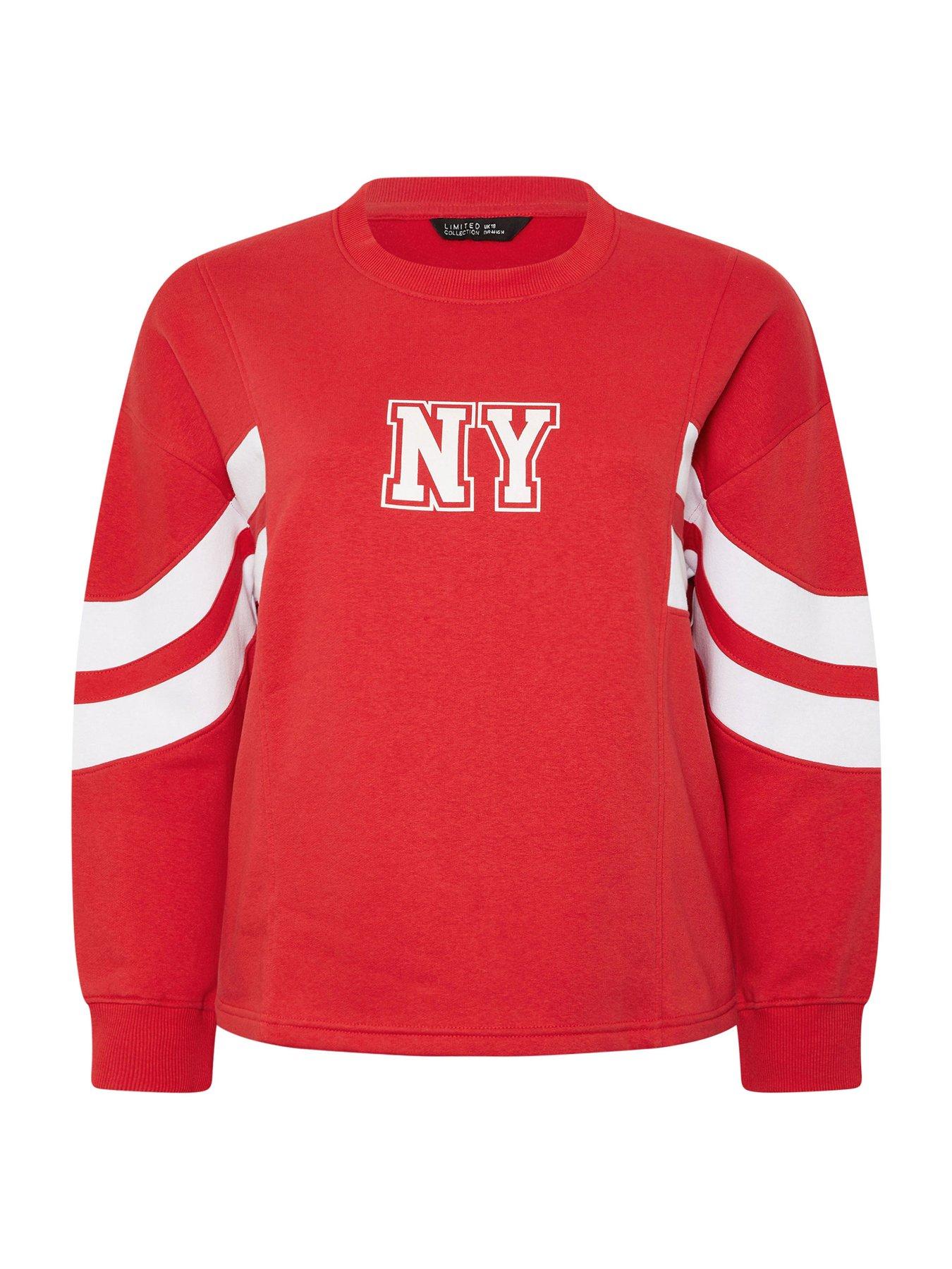 Image 5 of 5 of Yours Curve Ny Stripe Sweatshirt