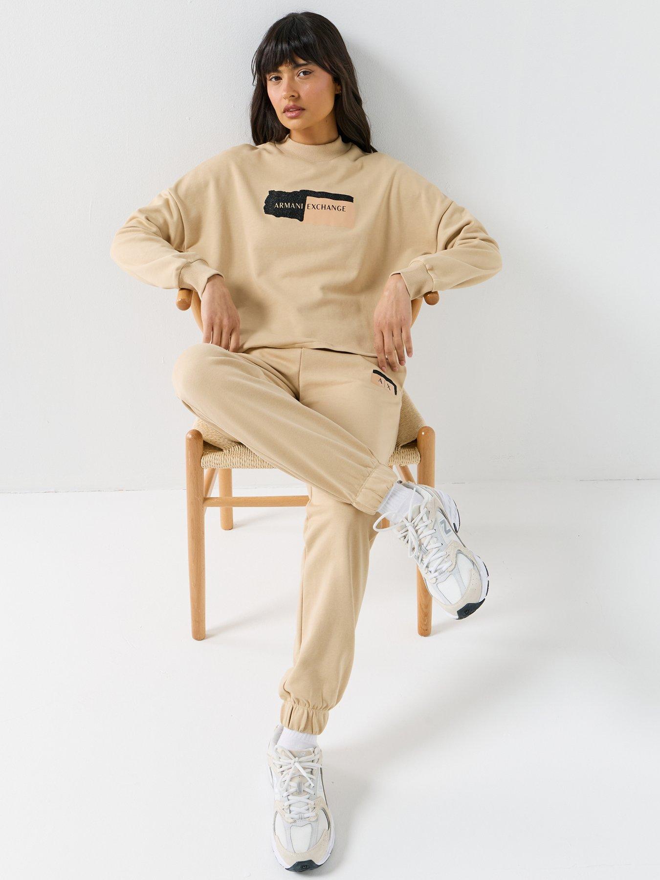  image of armani-exchange-jogger-trouser-beige