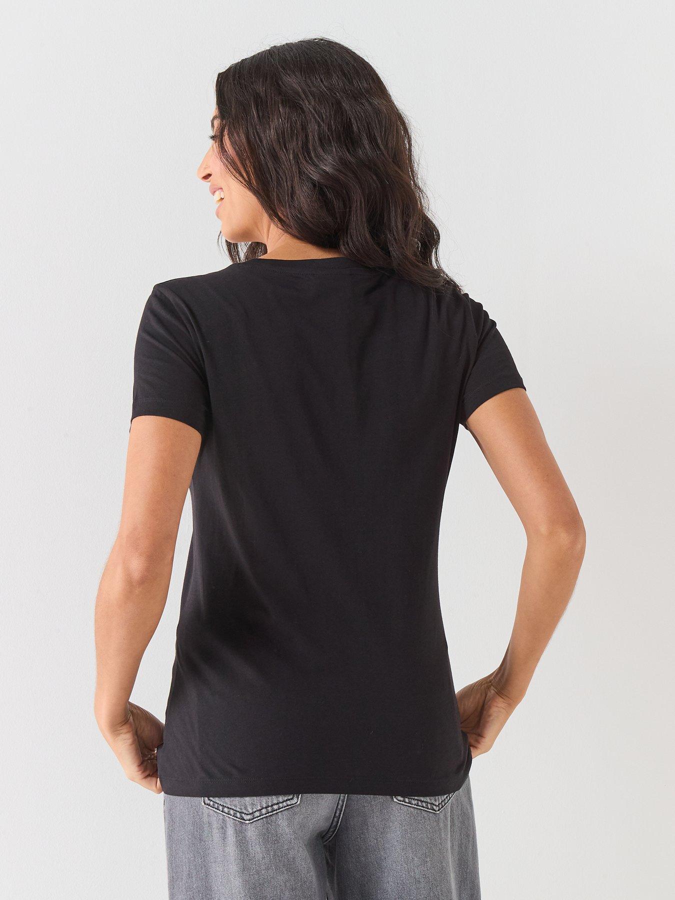  image of armani-exchange-logo-t-shirt-black