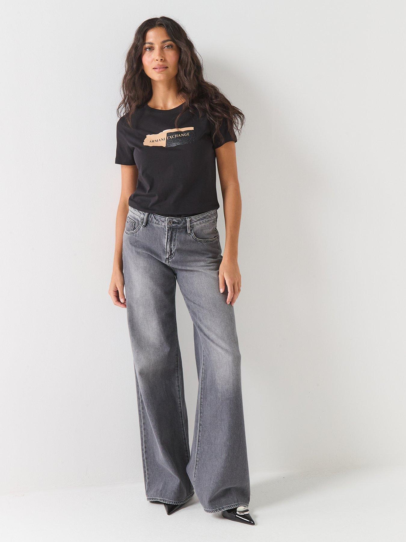  image of armani-exchange-logo-t-shirt-black