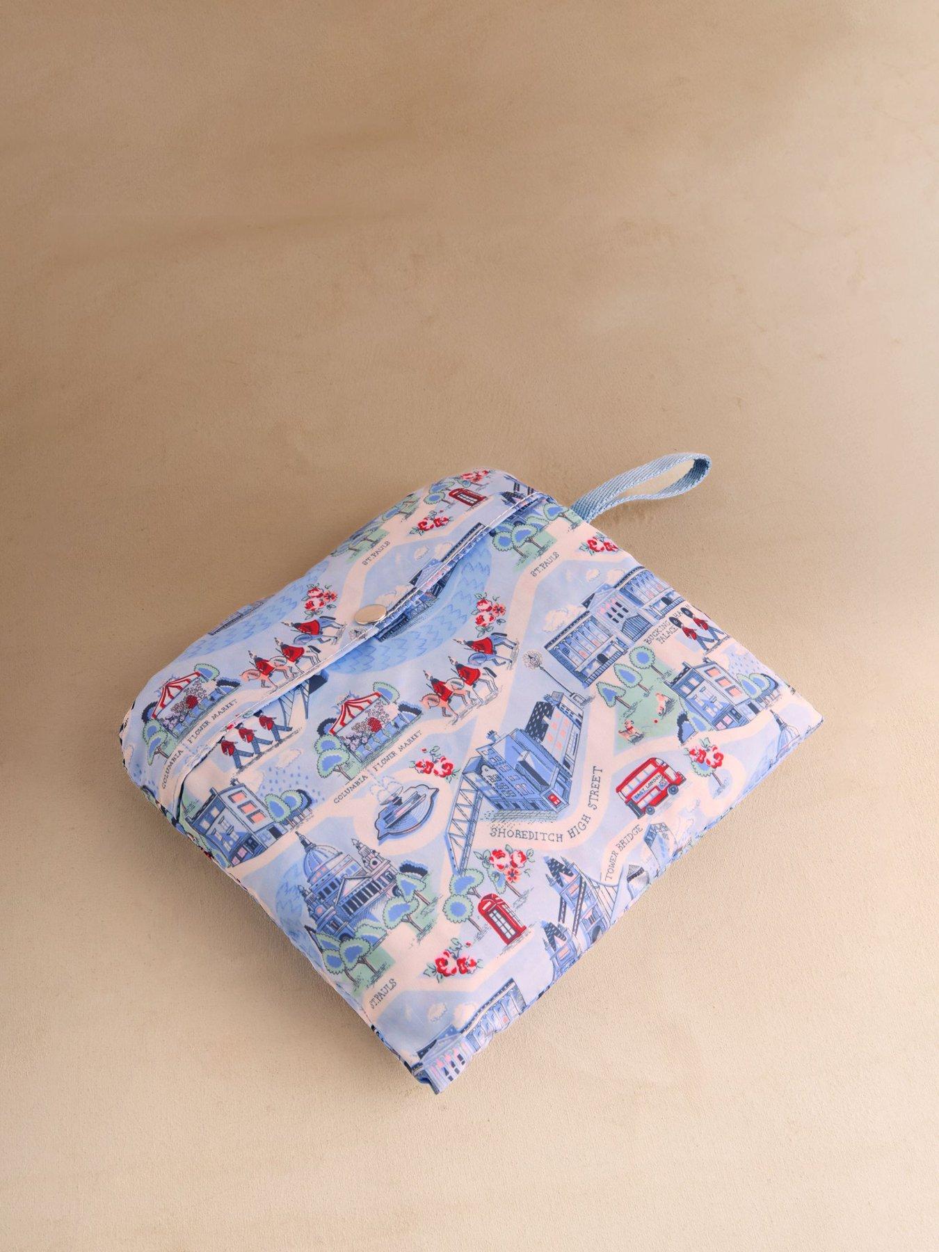  image of cath-kidston-foldaway-backpack-london-town-print-blue