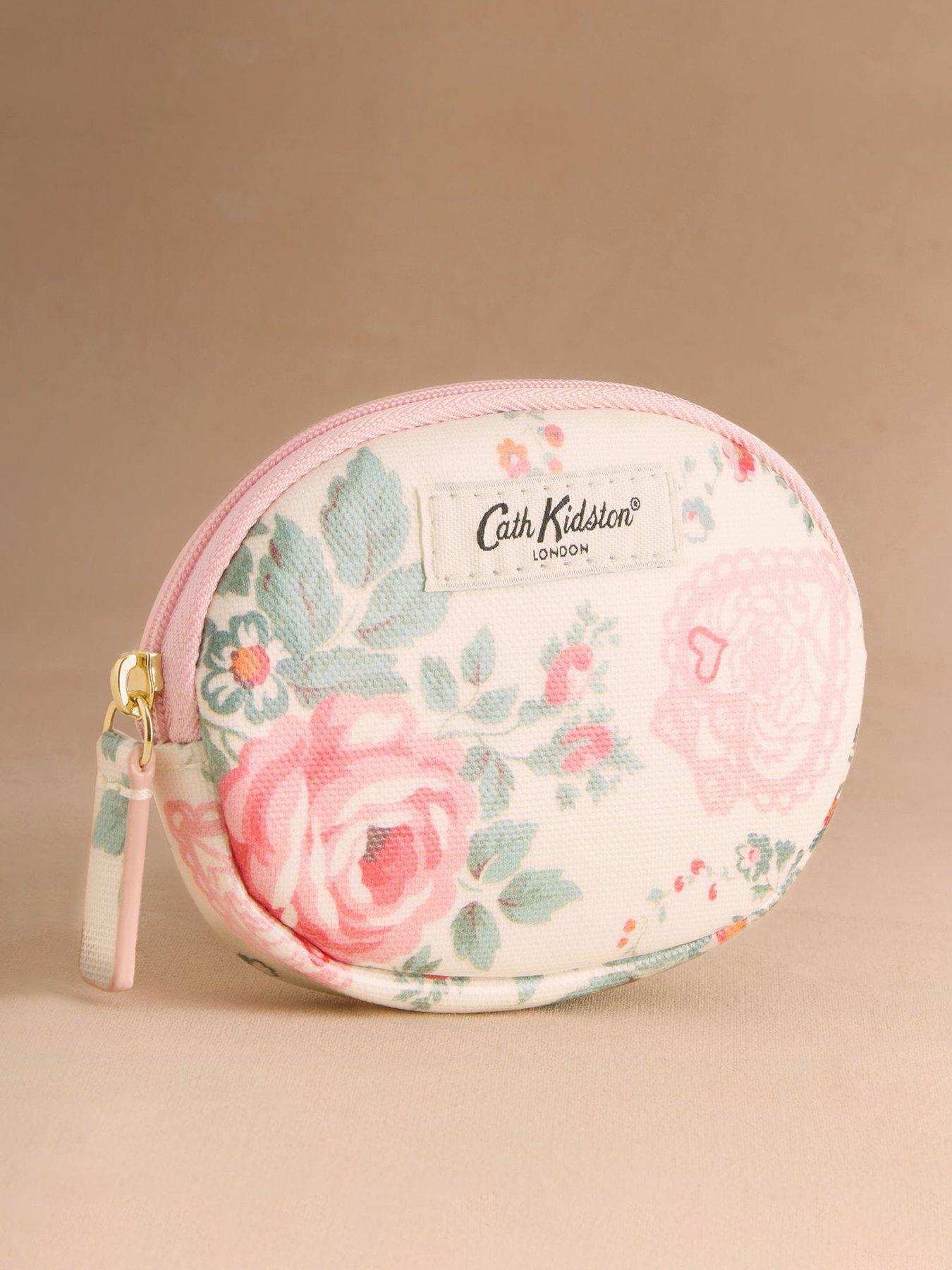 Cath Kidston Oval Coin Purse Hackney Rose Print - Cream