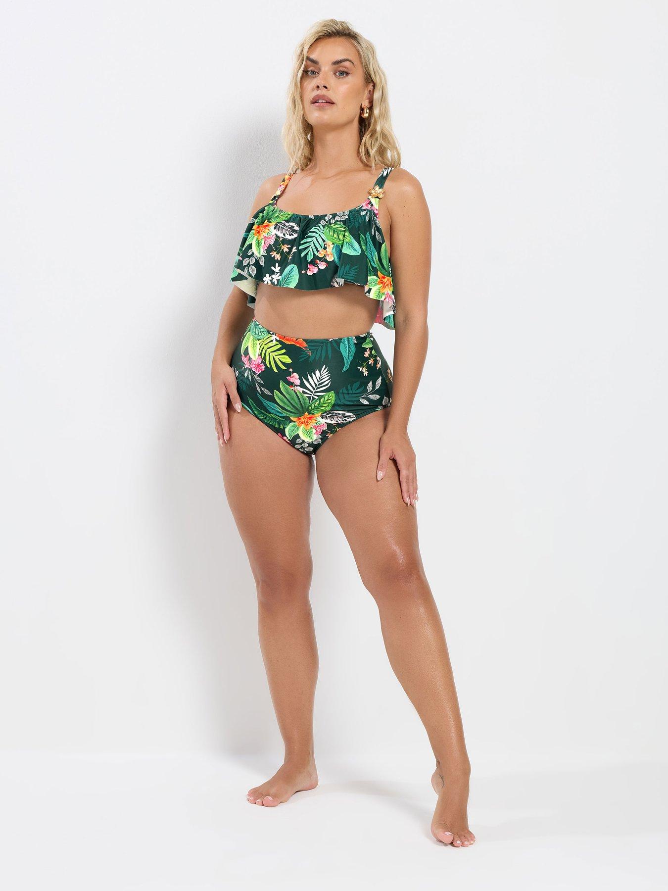  image of yours-curve-multi-tropic-frill-bikini-top