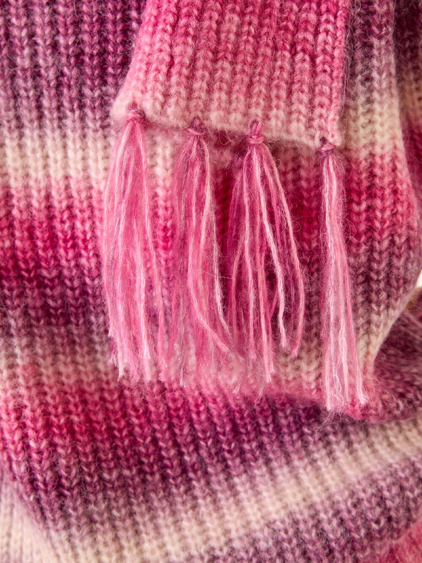 Image 5 of 5 of Roman Ombre Knit Scarf &amp; Jumper - Pink