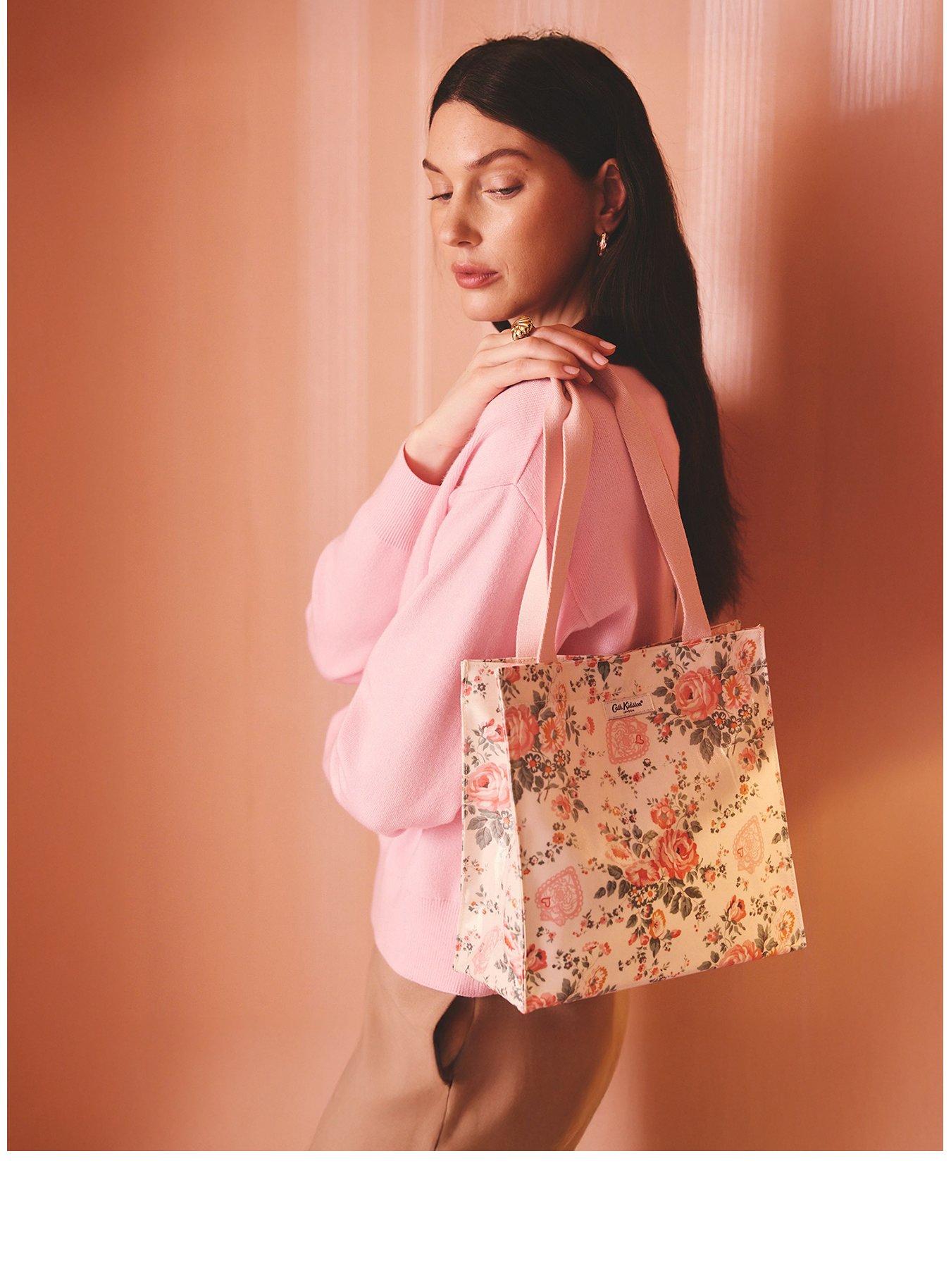 Cath Kidston Medium Bookbag Hackney Rose Print - Cream