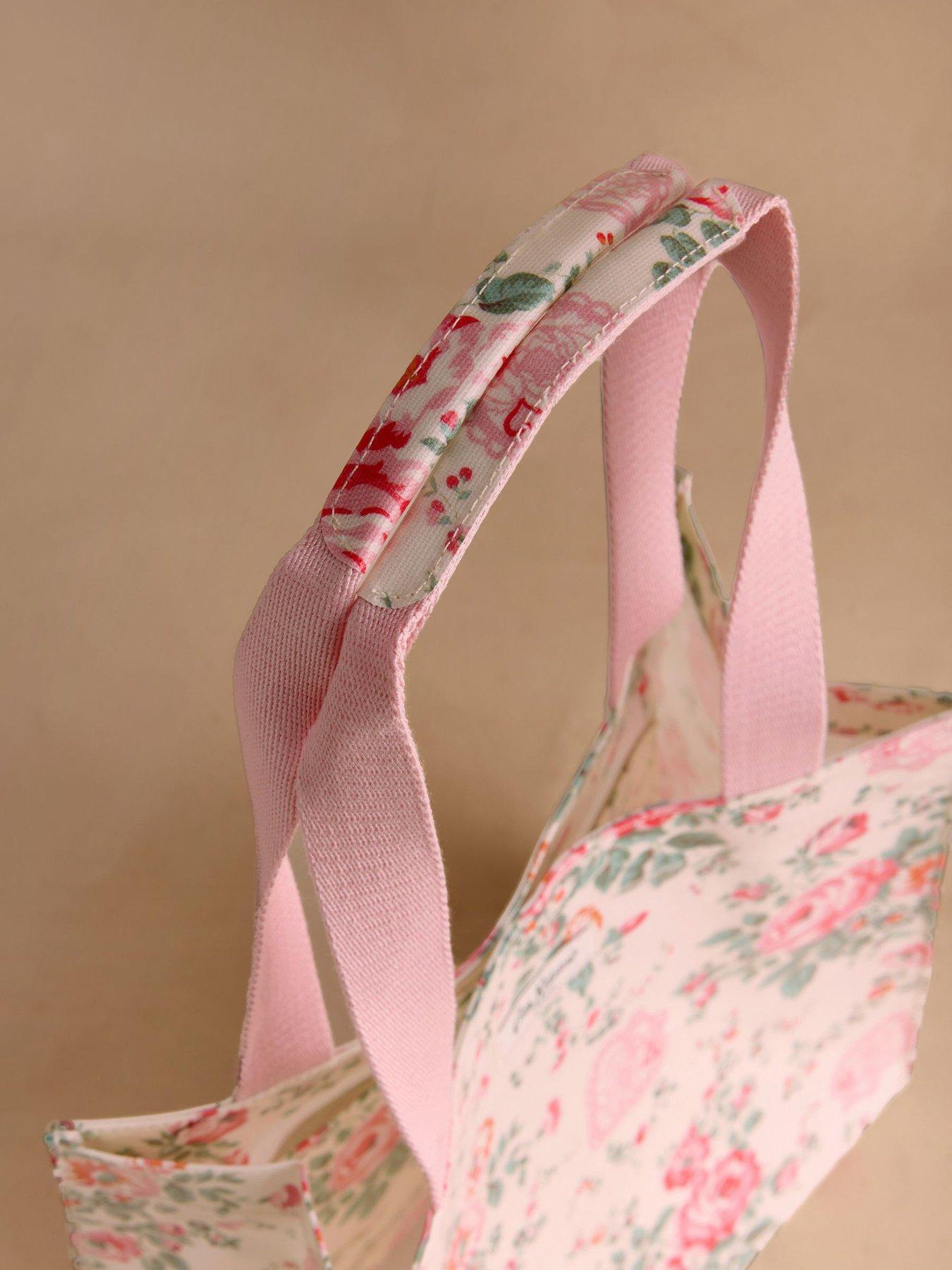  image of cath-kidston-medium-bookbag-hackney-rose-print-cream
