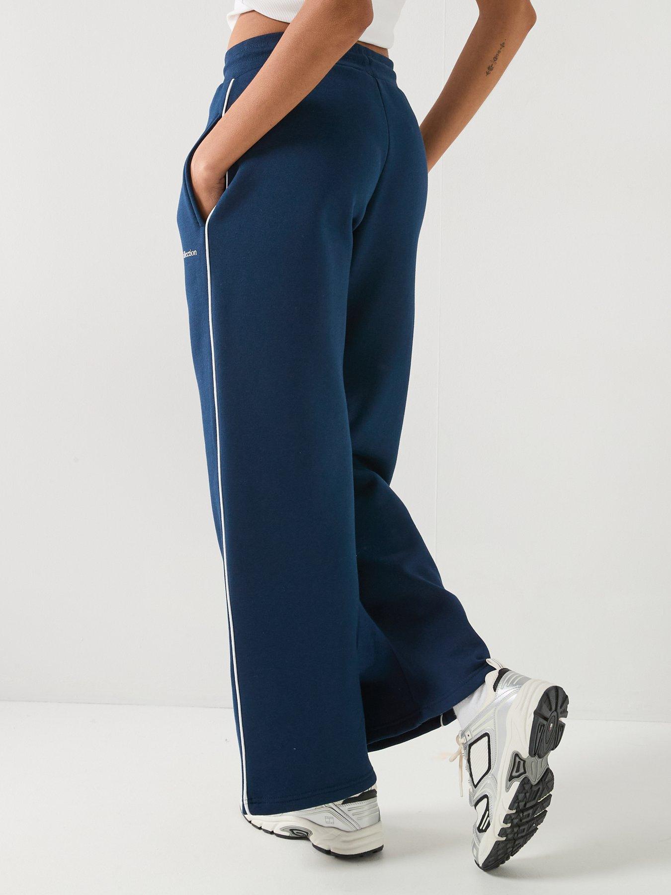  image of peach-fit-womens-cotton-poly-joggers-navy