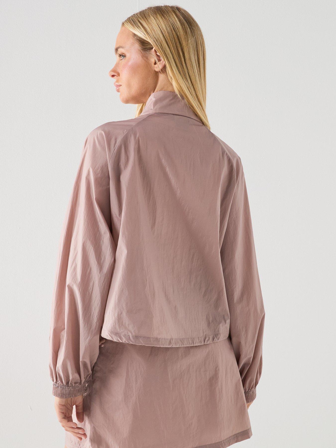 Image 2 of 4 of Puma Womens Her Relaxed Full-Zip Woven Jacket - Beige
