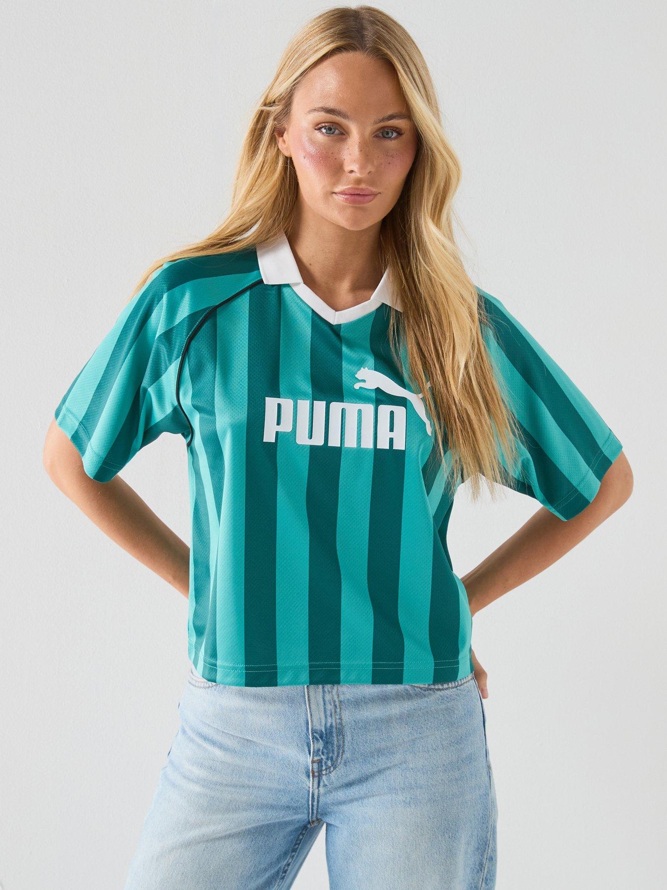 front image of puma-womens-essential-jersey-green