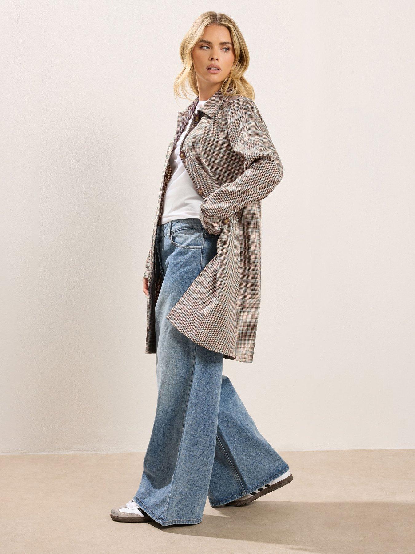 Image 3 of 5 of PixieGirl Petite Duster Check Car Coat