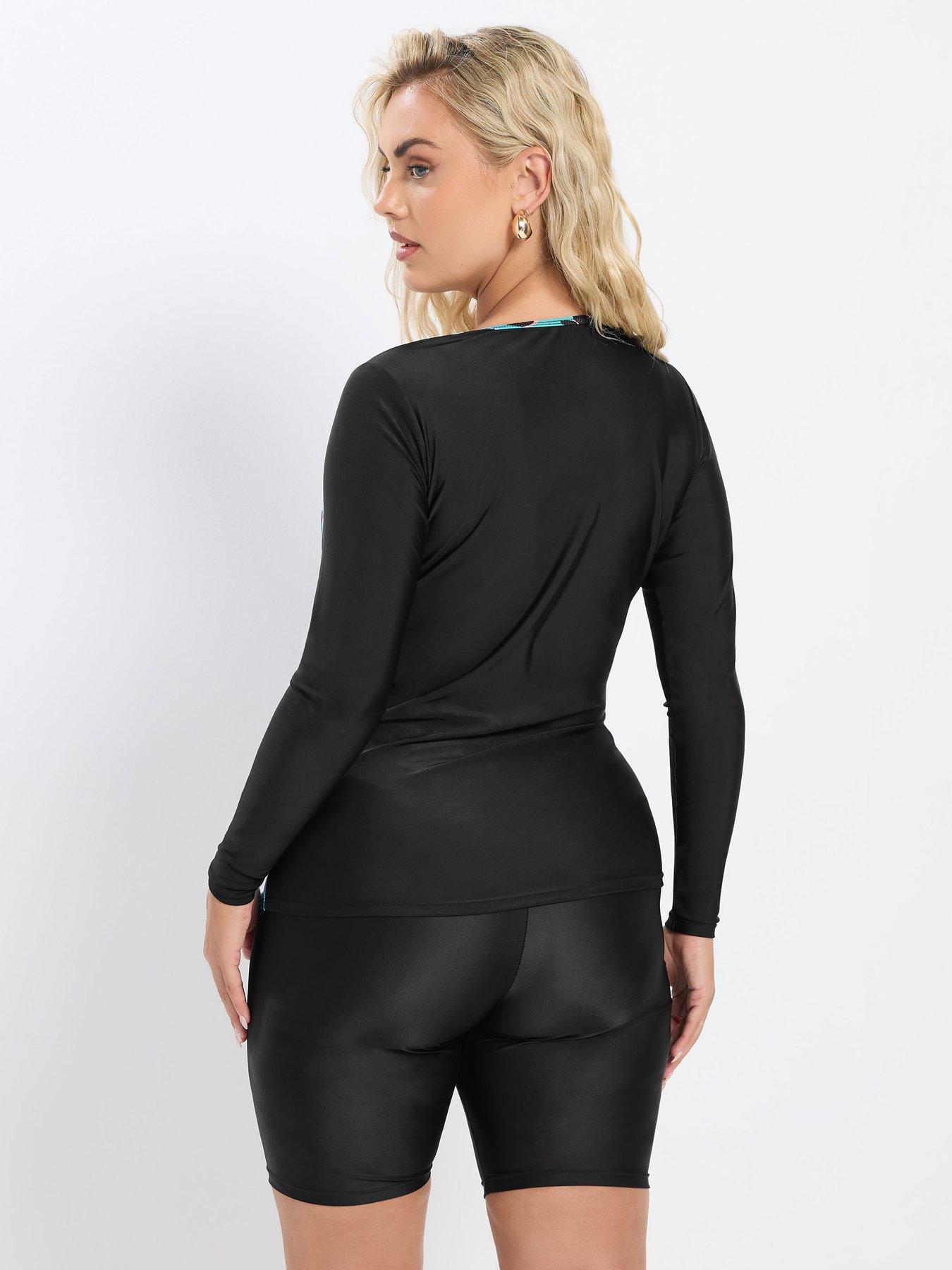 Image 2 of 6 of Yours Curve Leopard Ombre Rash Vest