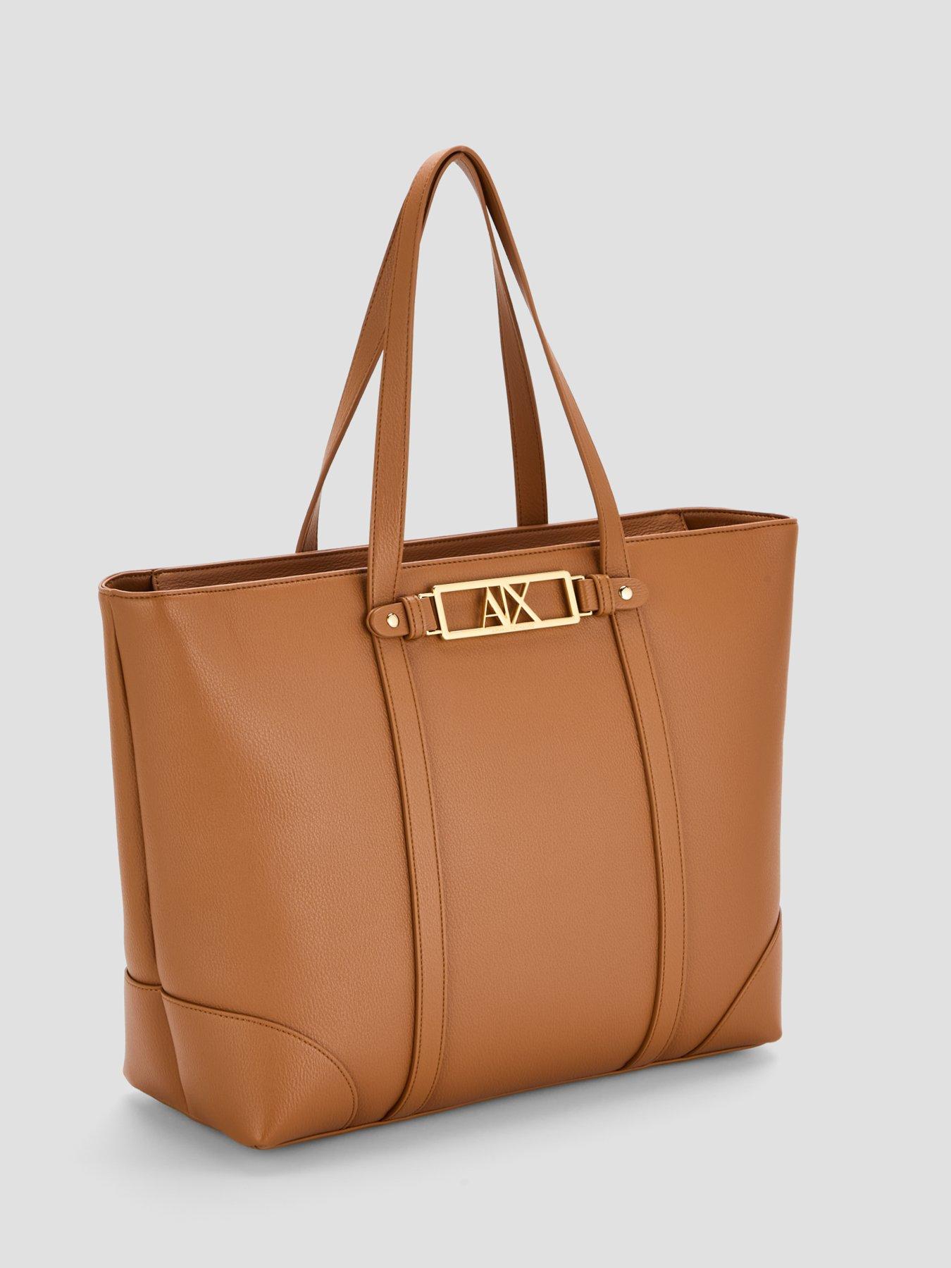 Image 2 of 6 of Armani Exchange Polly Shopping Bag - Brown